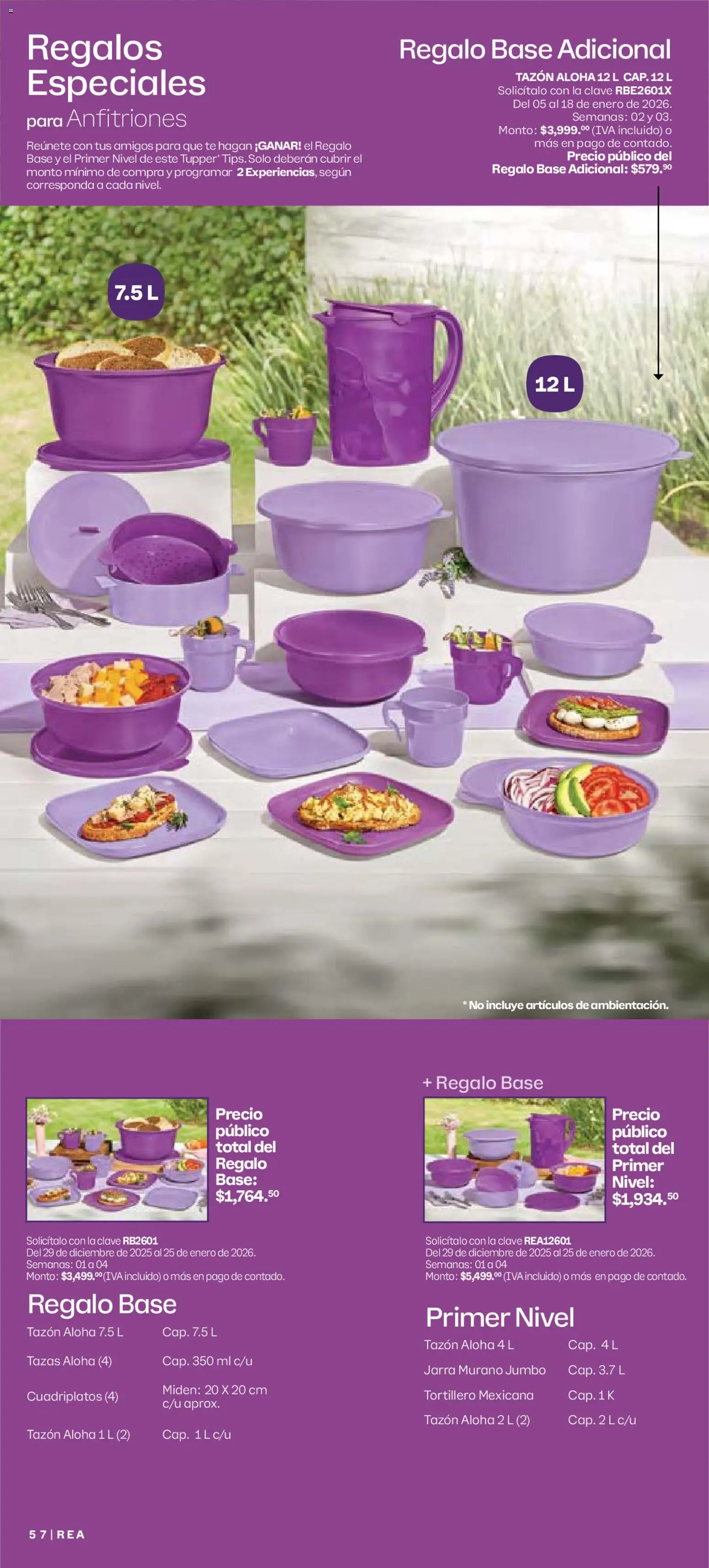 Nuevas ofertas de Tupperware válidas en toda la República Mexicana desde el 29.12.2025. ¡Encuentra las mejores ofertas en Tupperware catálogo! | Página: 57 | Productos: Tupper, Té, Jarra