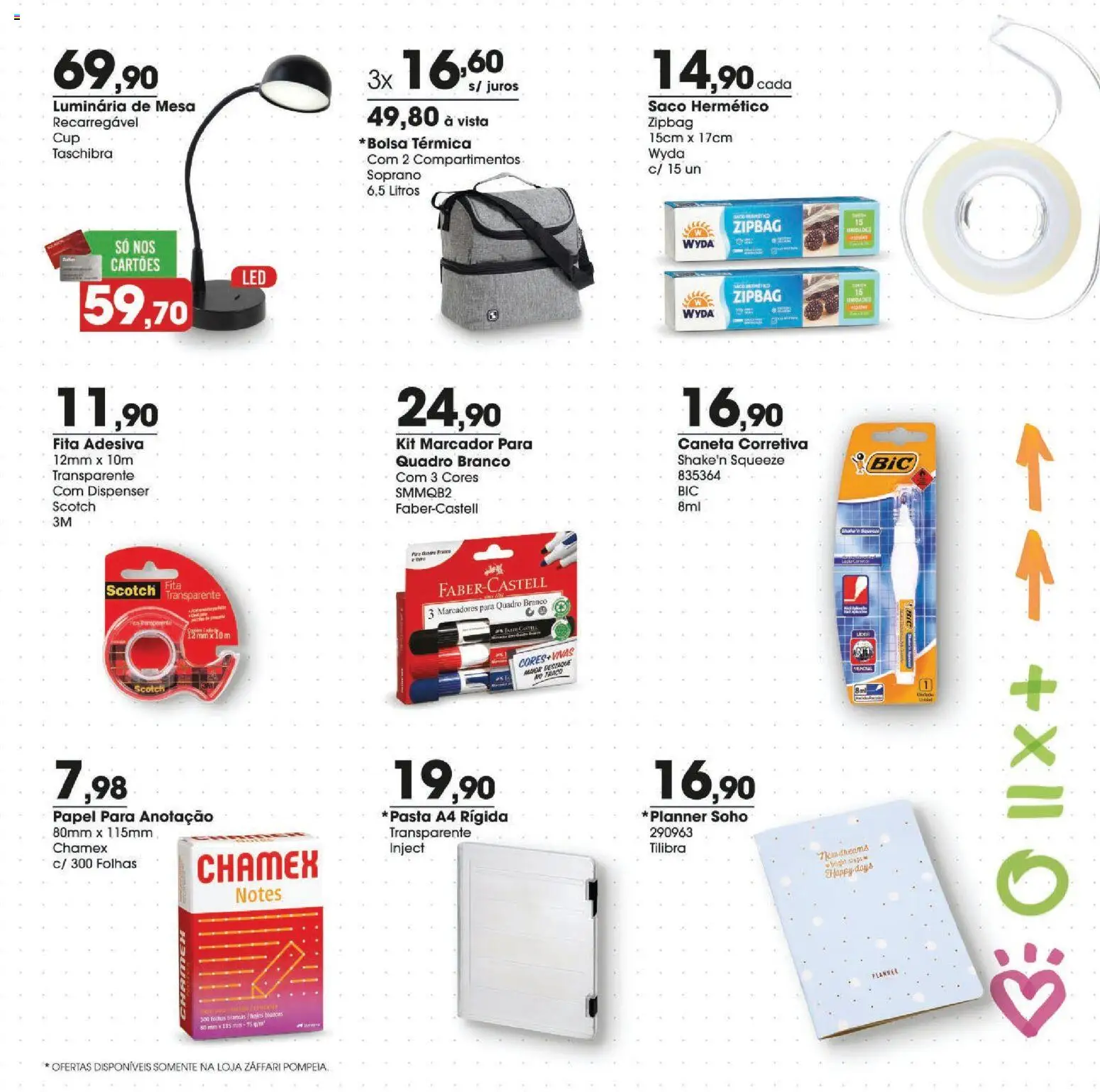 Zaffari Folheto - válido de 19.01.2026 | Página: 9 | Produtos: Caneta, Quadro, Mesa, Quadro branco