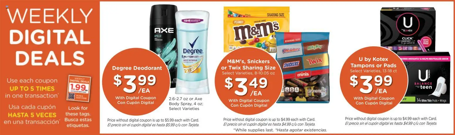 Smith's Weekly Ad - NM - valid from 28.11.2025 | Page: 3 | Products: Axe, Deodorant, Pads, Tampons