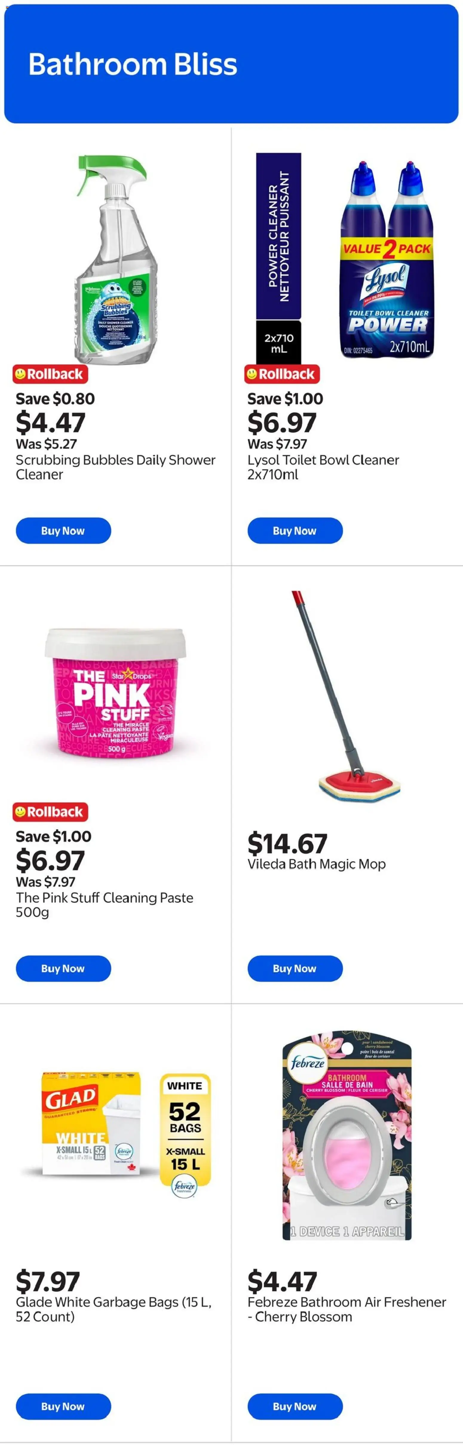 Walmart flyer valid from 02.04.2026 | Page: 4 | Products: Bath, Shower