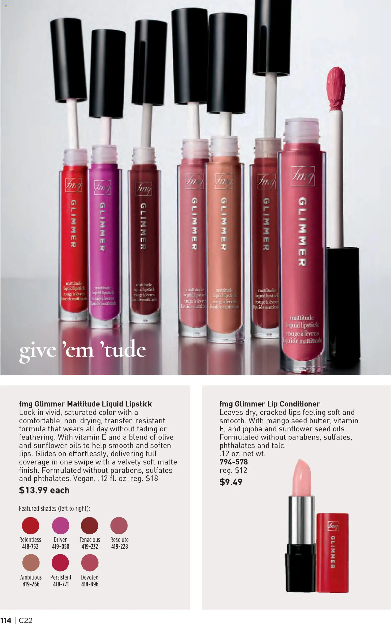 Avon Brochure - valid from 22.10.2025 | Page: 114 | Products: Vitamin, Lipstick, Conditioner, Mango