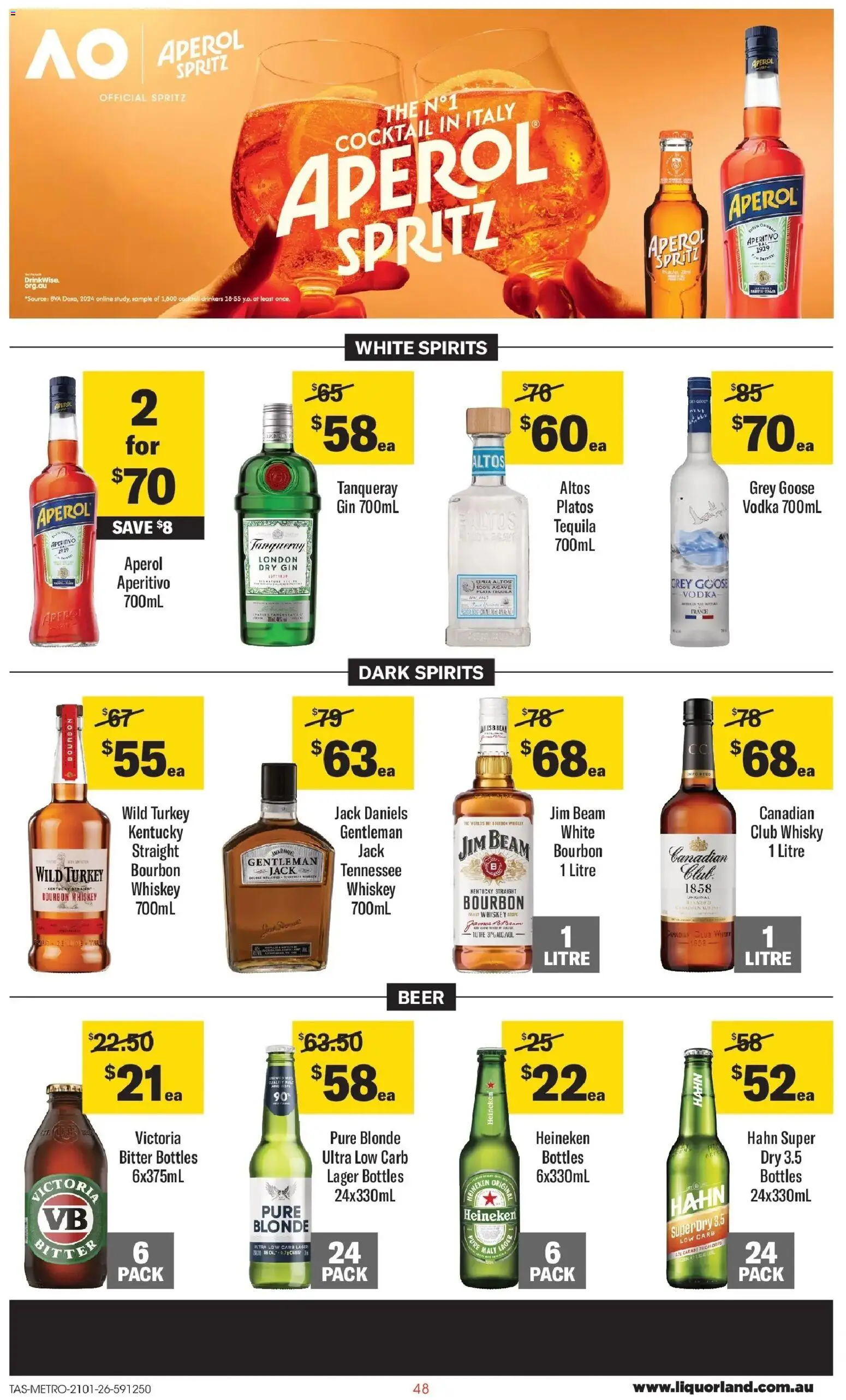 Coles catalogue - valid from 21.01.2026 | Page: 48 | Products: Beer, Gin, Vodka, Whiskey