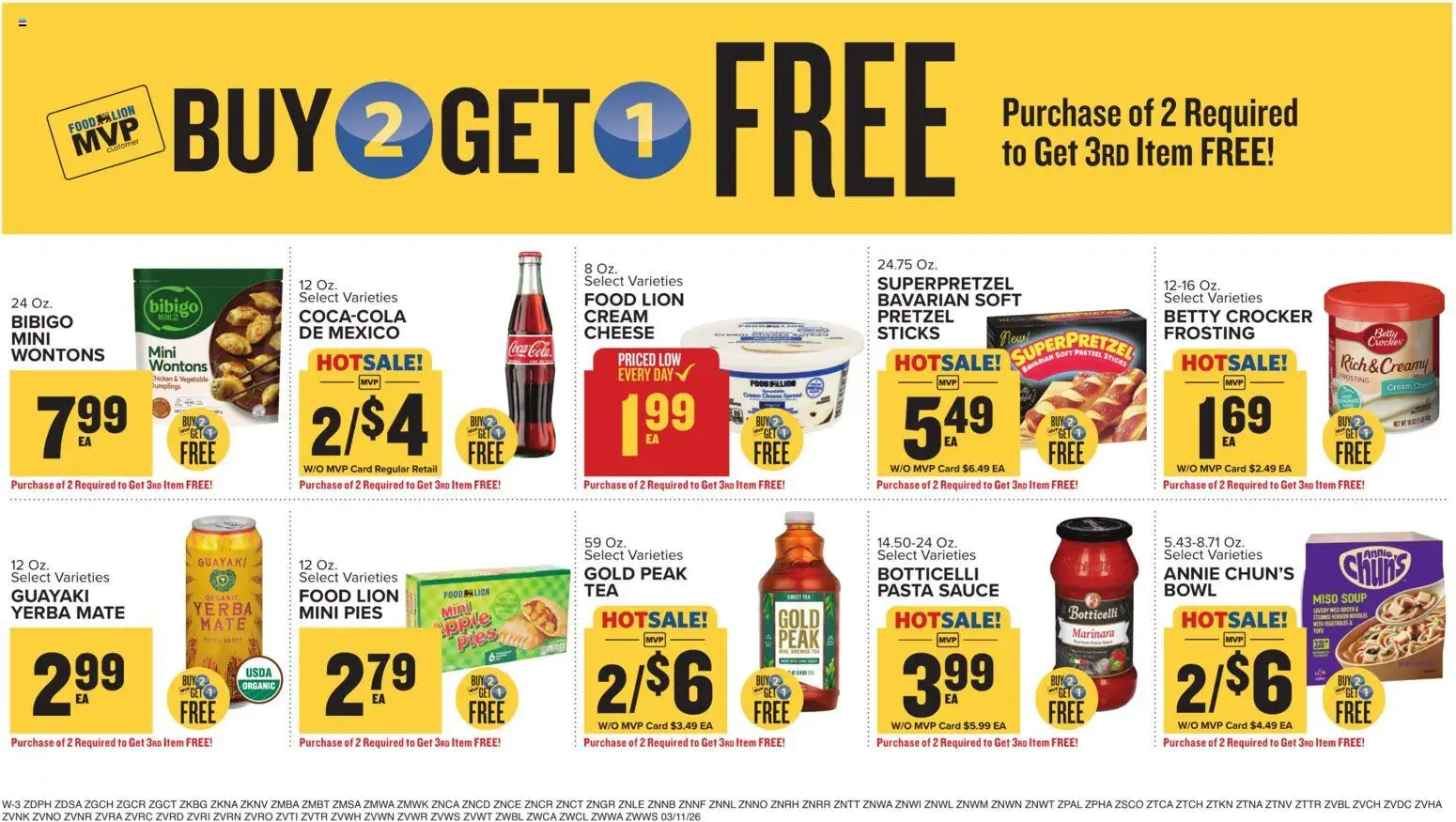 Food Lion Weekly Ad - valid from 11.03.2026 | Page: 16 | Products: Cheese, Pasta, Cream, Sauce