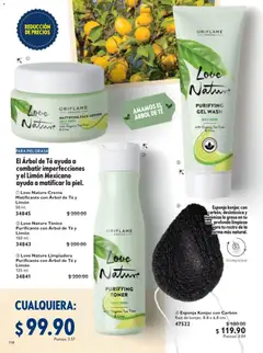 Vista previa de Oriflame campaña 7 2026, nuevo folleto de la tienda, válido en México a partir del 09.05.2026 | Página: 118 | Productos: Crema, Limón, Toner, Té