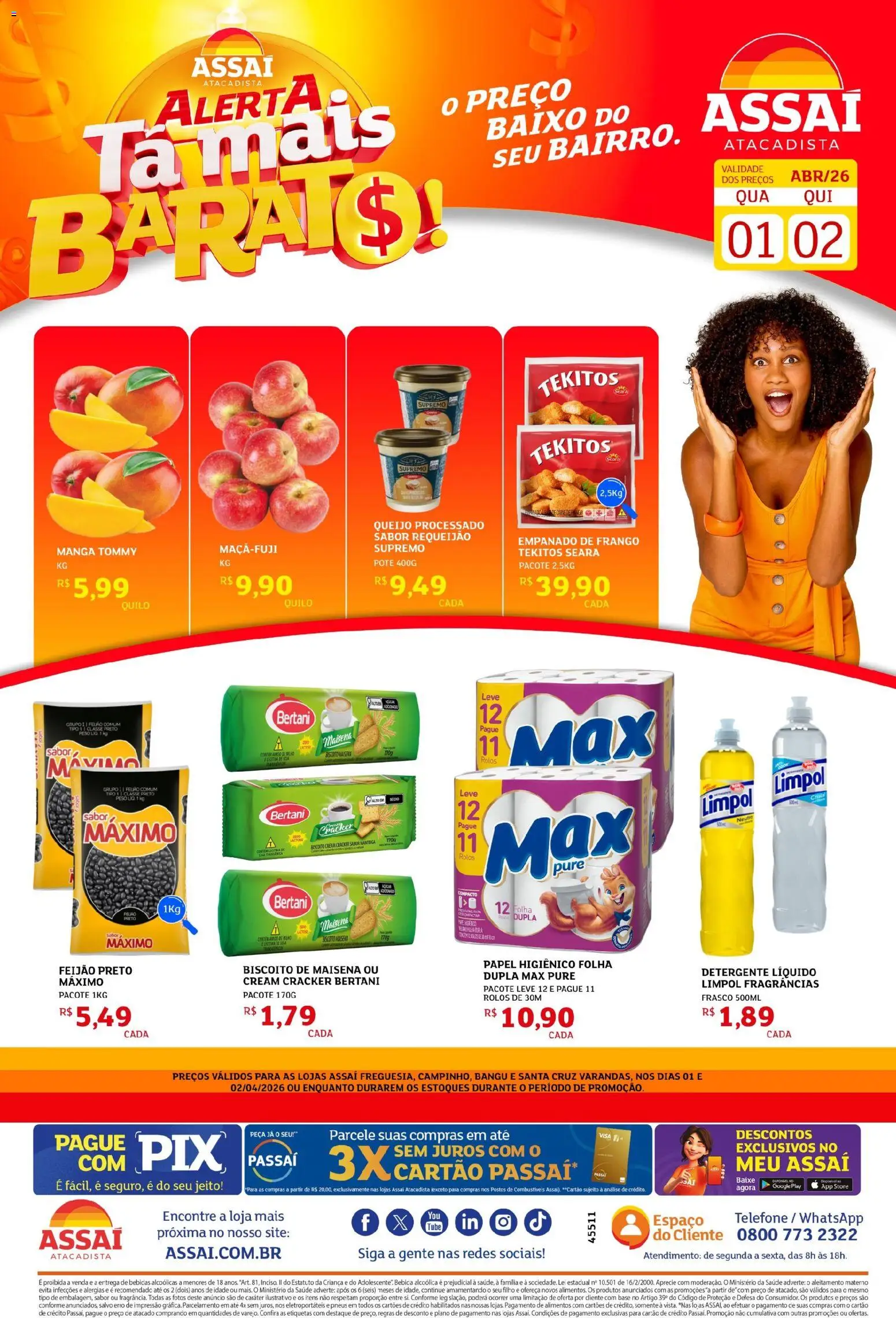 Assaí Atacadista Folheto - válido de 01.04.2026 | Página: 1