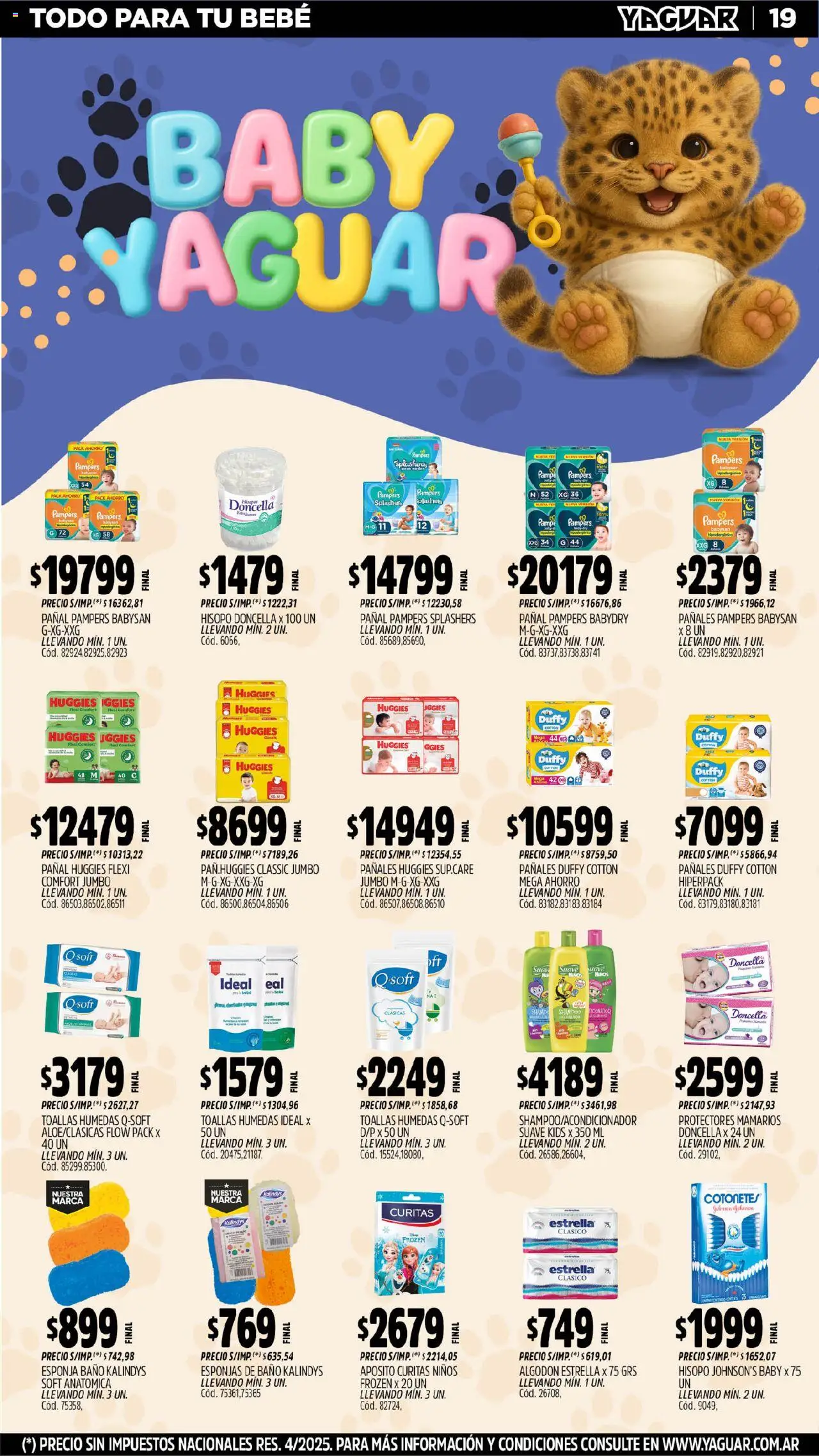 Yaguar - José C. Paz │ válido desde el 13.10.2025 | Página: 17 | Productos: Algodón, Toallas, Shampoo, Esponja