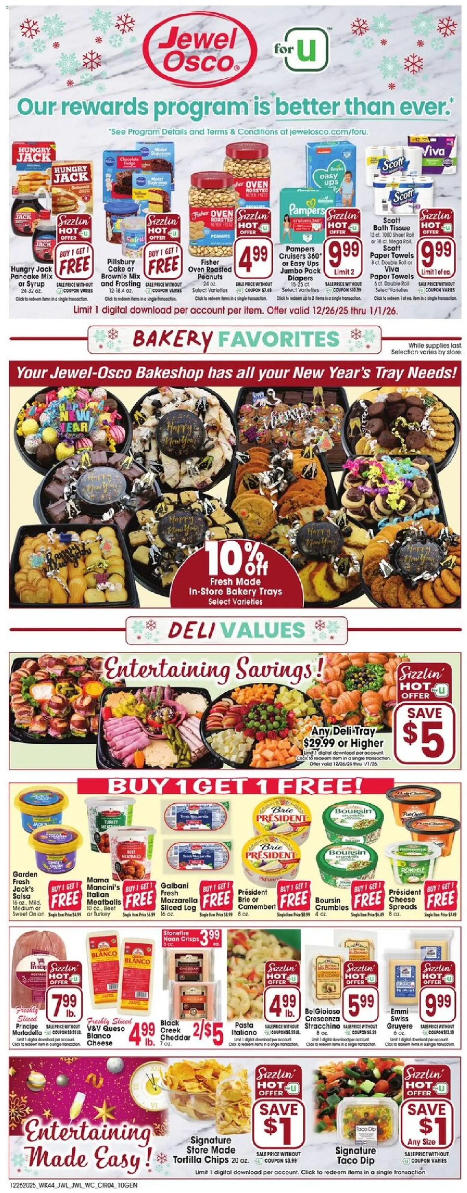 Jewel Osco Weekly Ad - IL - valid from 26.12.2025 | Page: 4 | Products: Cheese, Beef, Chips, Onion
