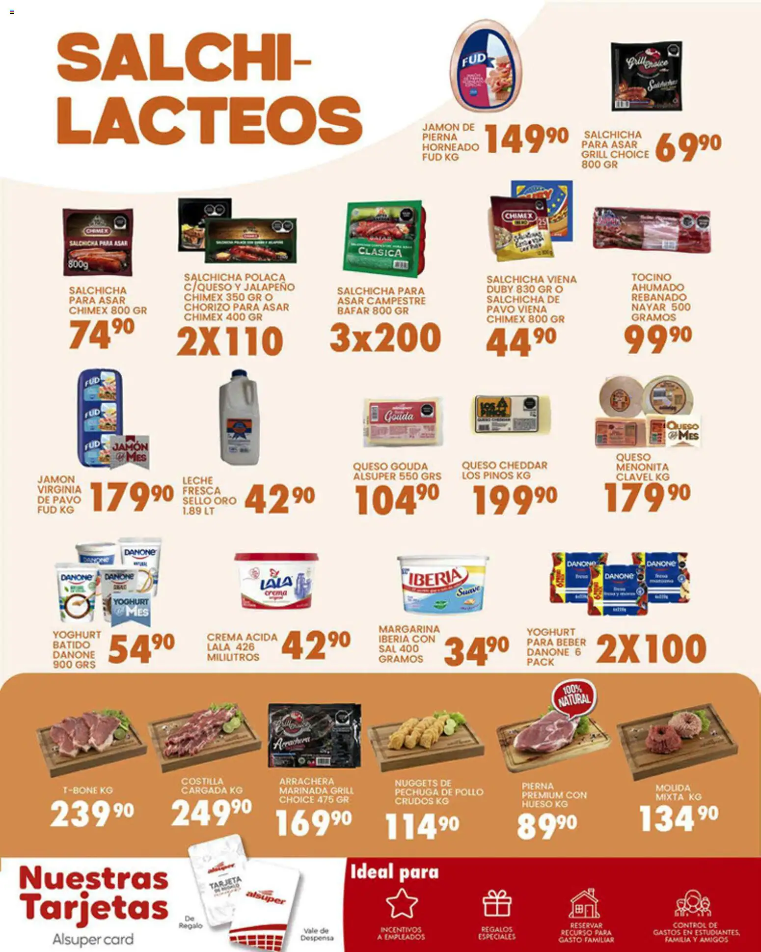 Nuevas ofertas de Alsuper válidas en toda la República Mexicana desde el 03.04.2026. ¡Encuentra las mejores ofertas en Alsuper folleto Chihuahua-Estado! | Página: 6 | Productos: Crema, Jamón, Chorizo, Margarina