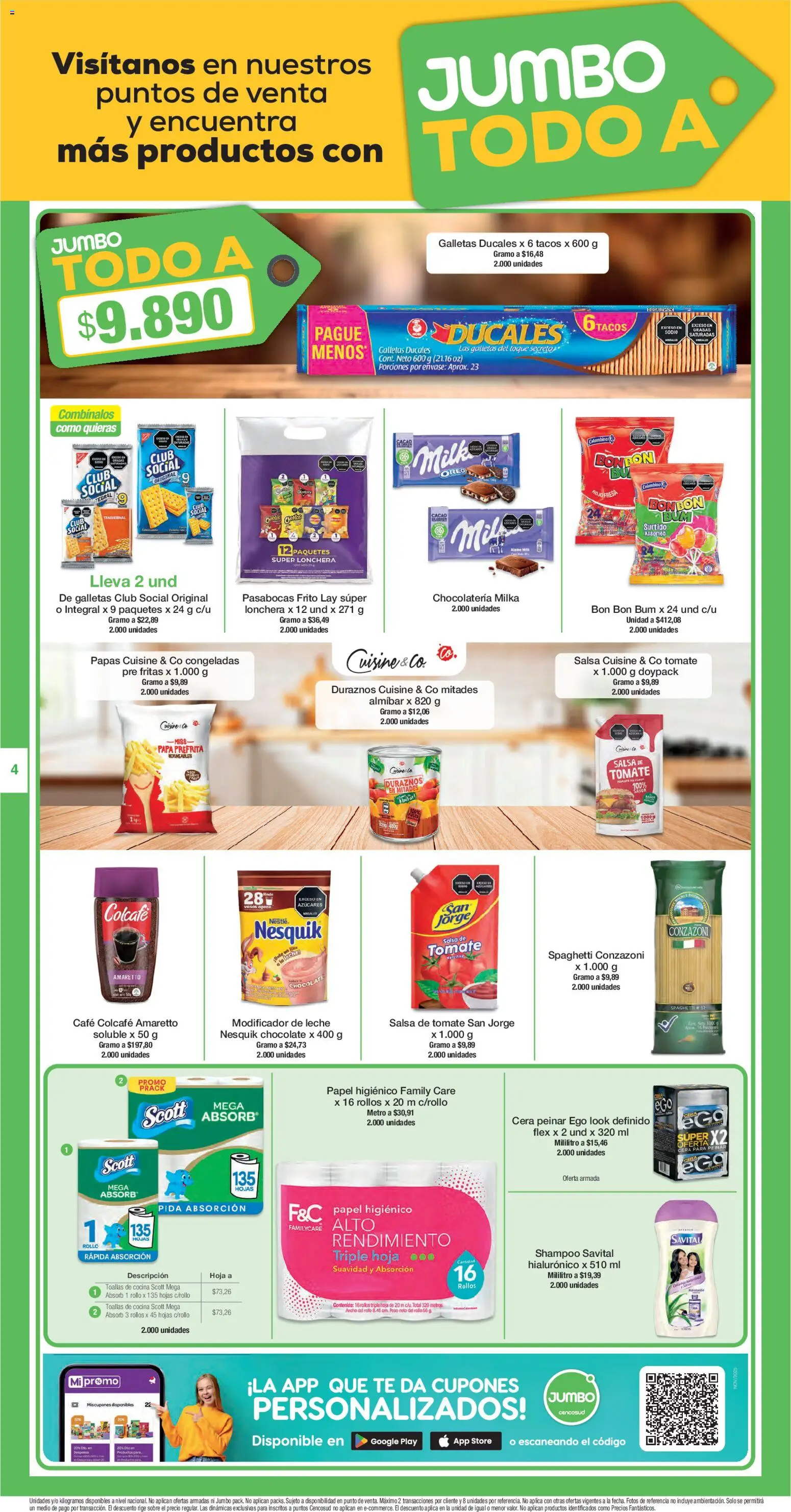 Jumbo revista - valida desde el 22.01.2026 | Página: 4 | Productos: Shampoo, Plátano, Leche, Quita esmaltes