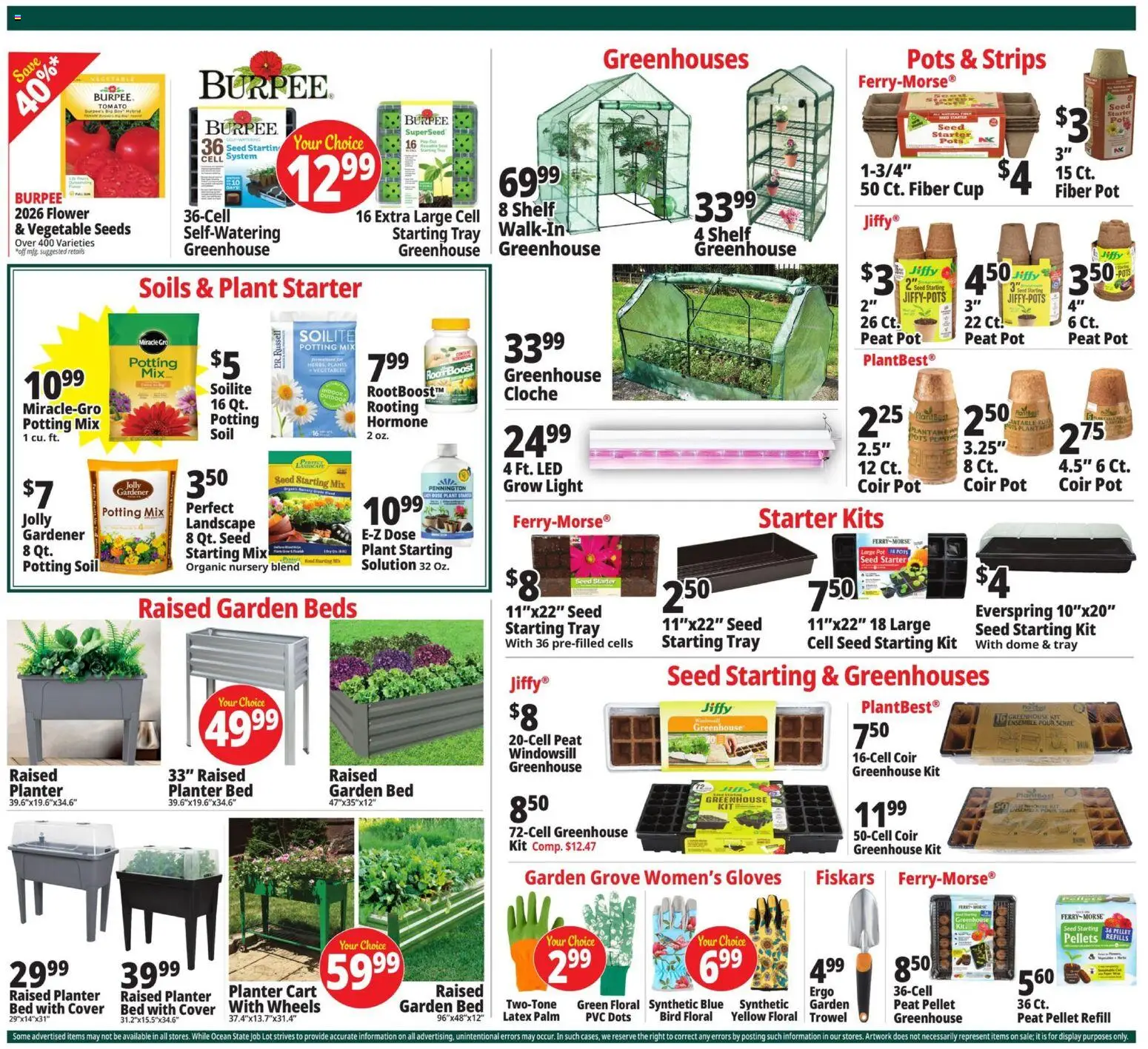 Ocean State Job Lot Weekly Ad - valid from 12.02.2026 | Page: 7 | Products: Bed, Vegetables, Starter, Gloves