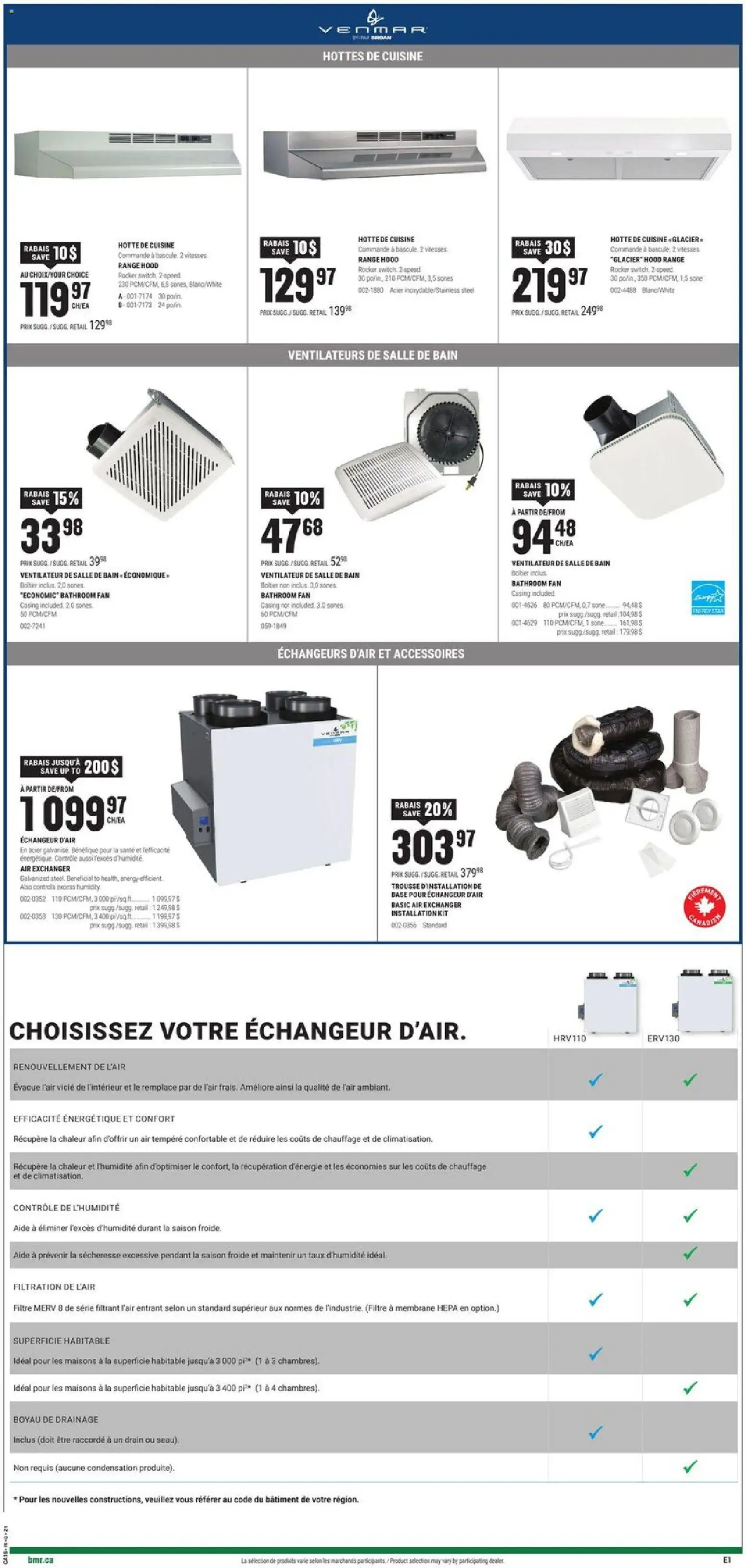 BMR flyer valid from 16.04.2026 | Page: 4 | Products: Range hood, Fan