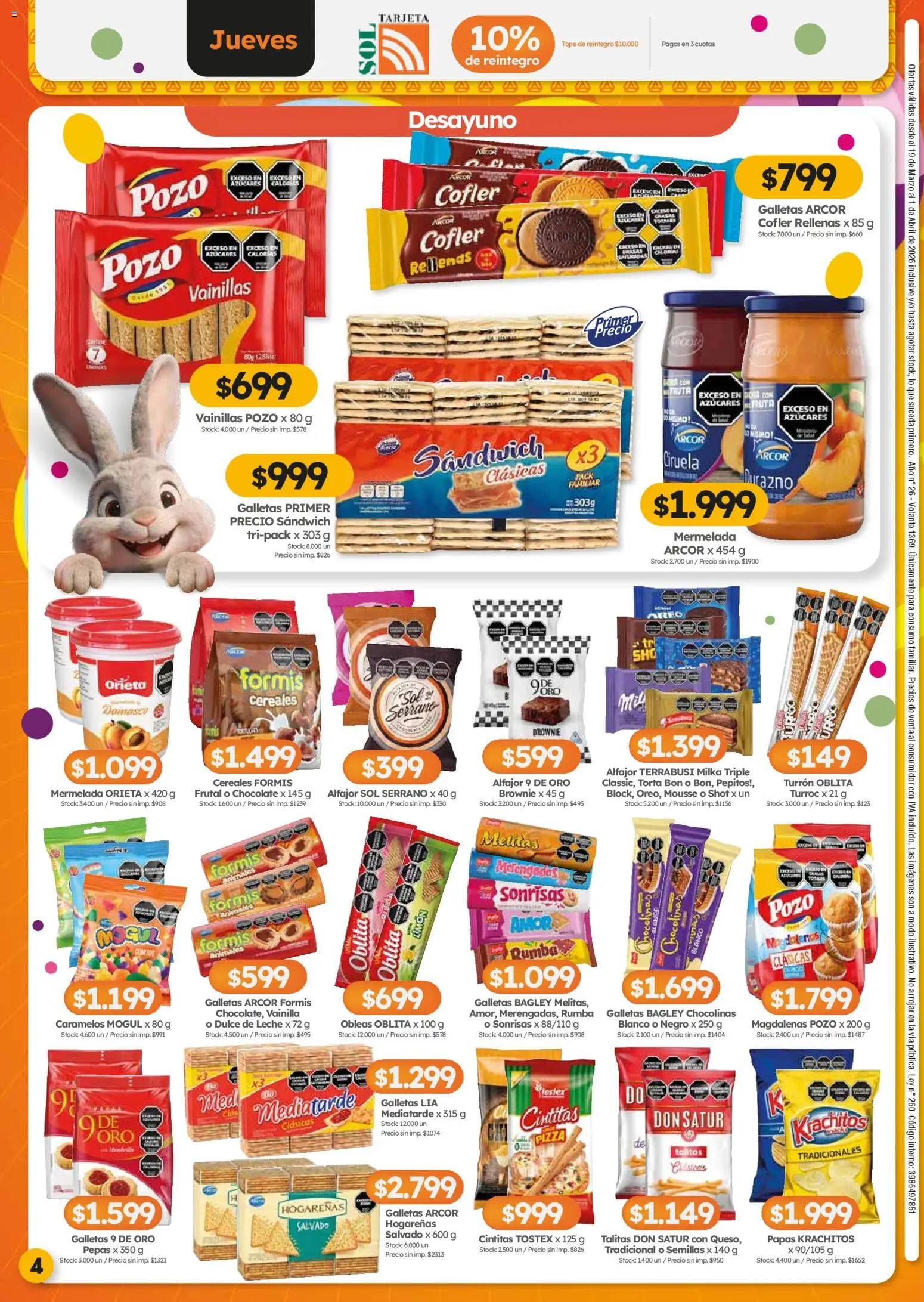 Cordiez ofertas │ válido desde el 19.03.2026 | Página: 4 | Productos: Mousse, Torta, Pizza, Alfajor