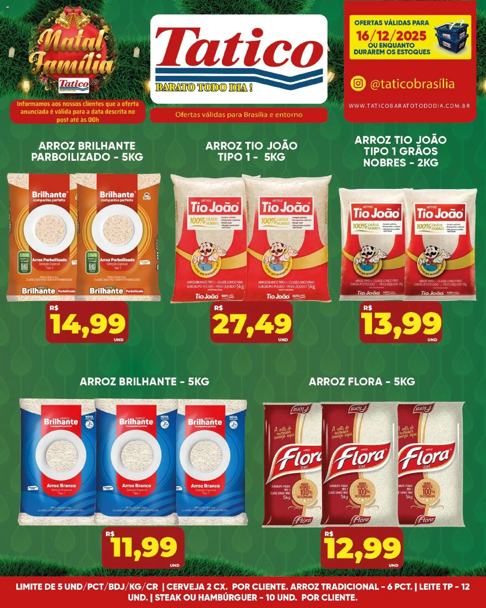 Tatico Folheto - válido de 17.12.2025 | Página: 29 | Produtos: Leite, Cerveja, Arroz, Hambúrguer