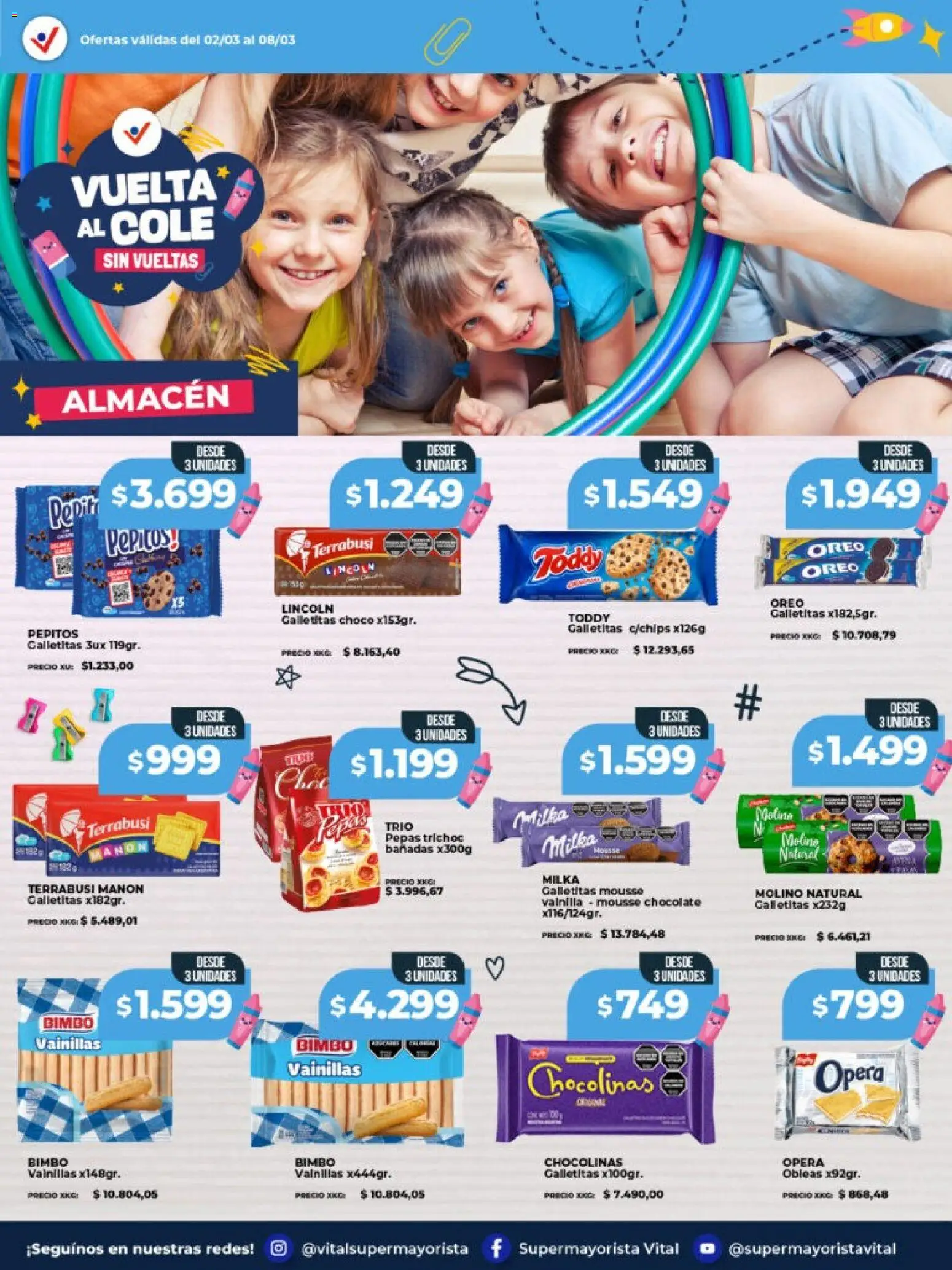 Vital - Vuelta al cole │ válido desde el 02.03.2026 | Página: 9 | Productos: Galletitas, Mousse, Chocolate