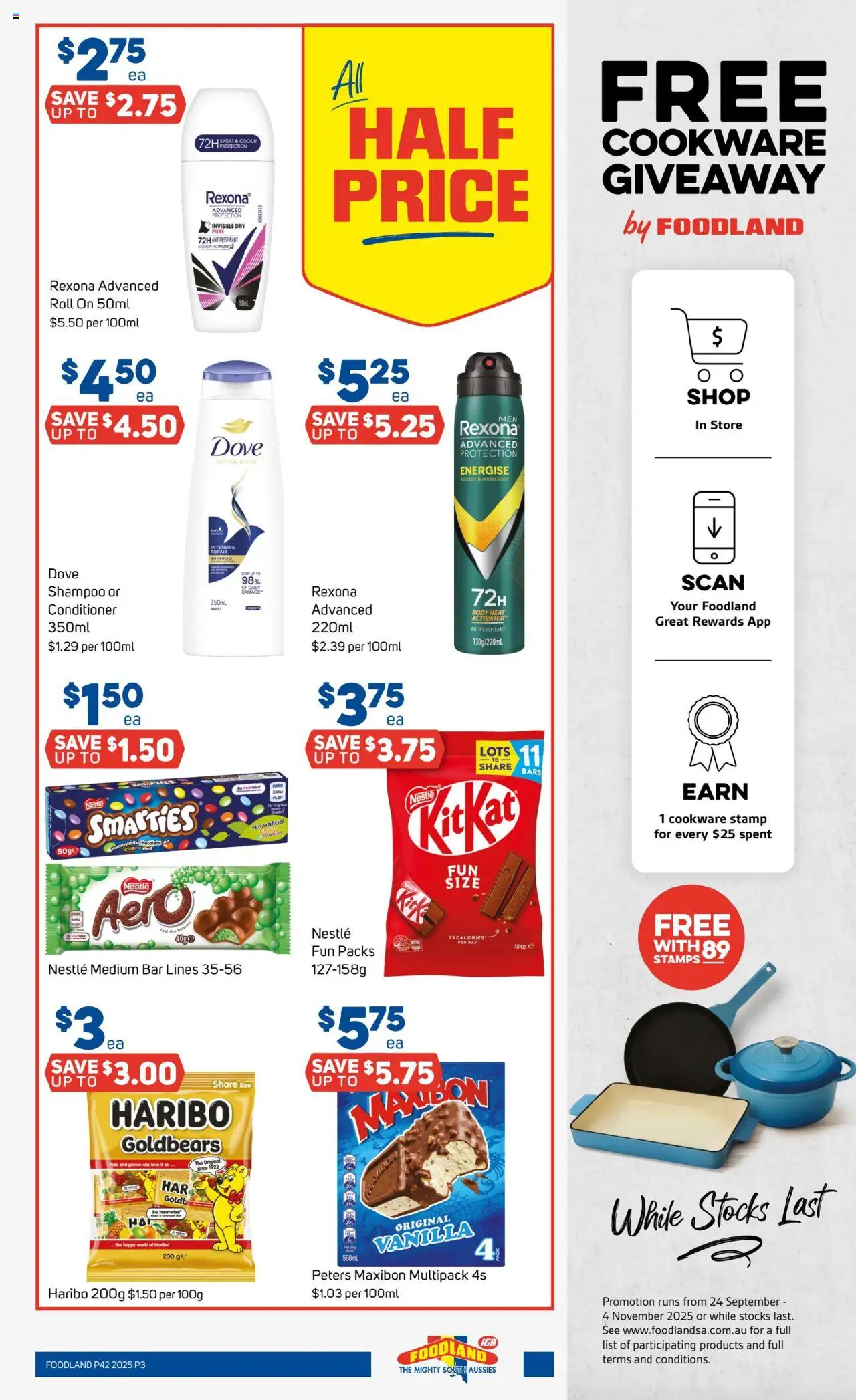 Foodland catalogue - valid from 15.10.2025 | Page: 3 | Products: Milk, Conditioner, Chocolate, Cookware