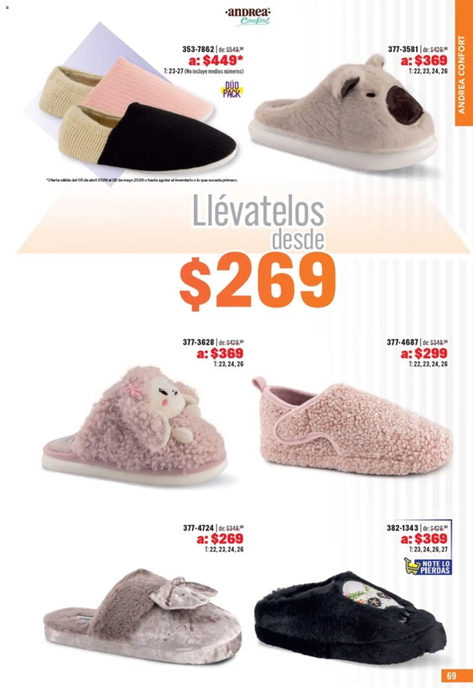 Nuevas ofertas de Andrea válidas en toda la República Mexicana desde el 05.04.2026. ¡Encuentra las mejores ofertas en Andrea catálogo Outlet! | Página: 69