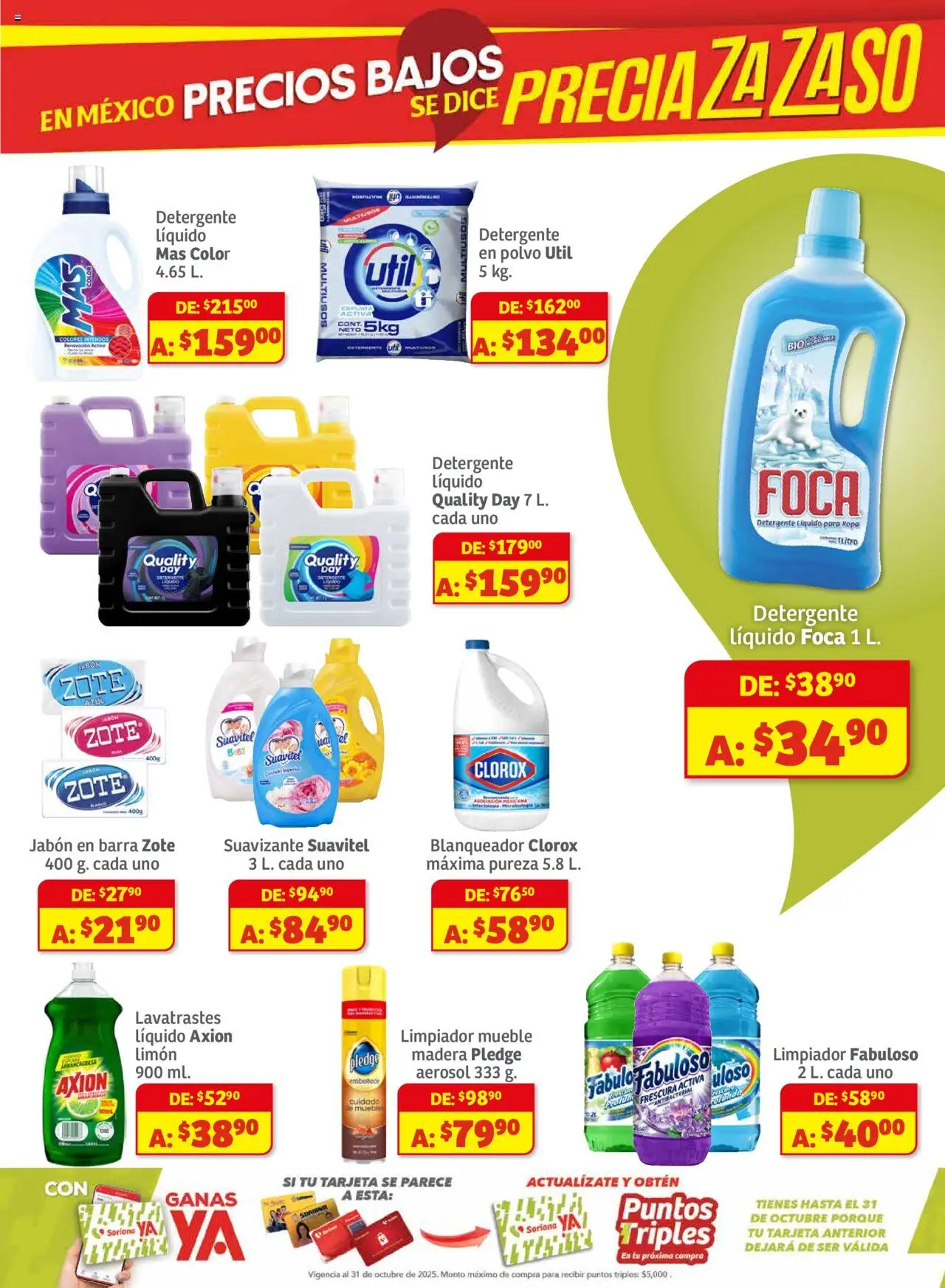 Nuevas ofertas de Soriana válidas en toda la República Mexicana desde el 01.08.2025. ¡Encuentra las mejores ofertas en Soriana - Preciazazaso Mercado: Chi, Coah, Tamaulipas! | Página: 7 | Productos: Limón, Ropa, Barra, Polvo