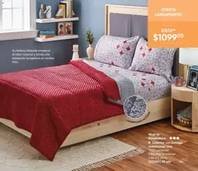 Vista previa de Cobertor con borrega matrimonial vino, 100% poliéster y borrega al interior. 1.98 x 2.20 m, nuevo folleto de la tienda, válido en México a partir del 20.12.2025 | Página: 105 | Productos: Cobertor, Vino