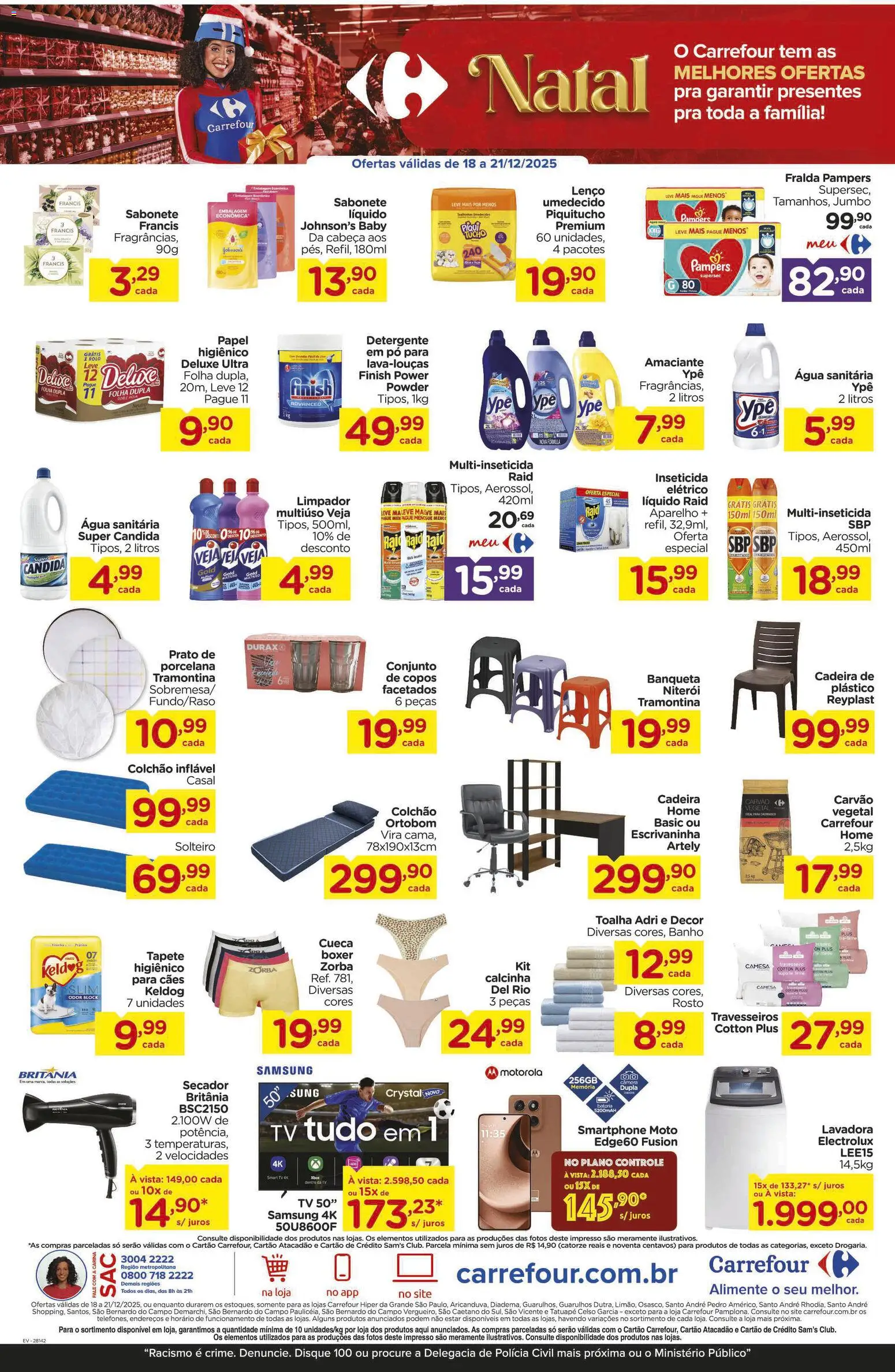 Carrefour Folheto - válido de 18.12.2025 | Página: 3 | Produtos: Colchão, Lenço, Amaciante, Inseticida