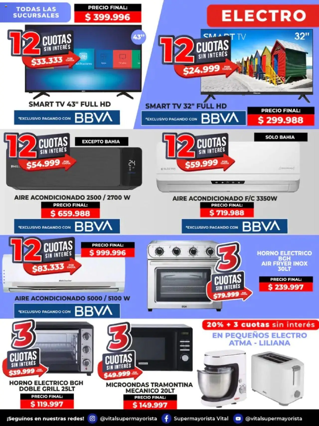Vital - Especial de nonfood - Abasto │ válido desde el 15.09.2025 | Página: 2 | Productos: Horno, Aire acondicionado, Microondas, Horno eléctrico
