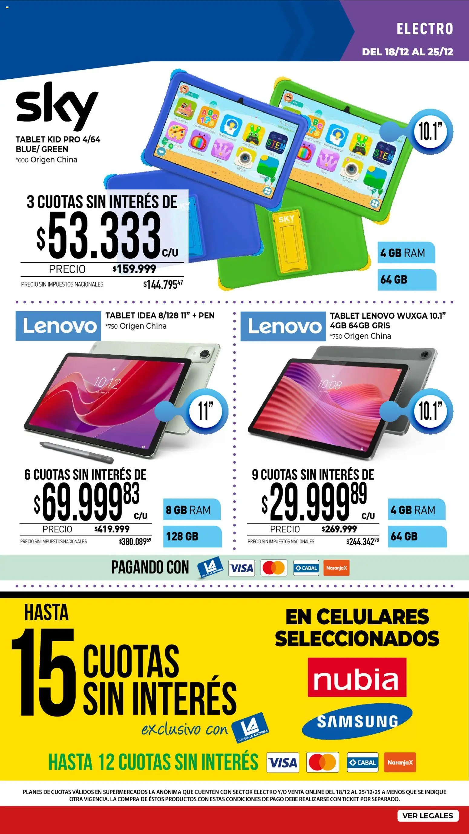 La Anonima Insuperables │ válido desde el 18.12.2025 | Página: 38 | Productos: Tablet