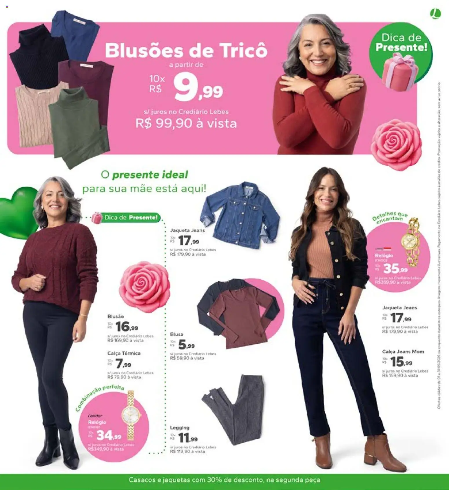 Lebes Folheto - válido de 01.05.2026 | Página: 3 | Produtos: Calça jeans, Calça, Relógio, Jeans