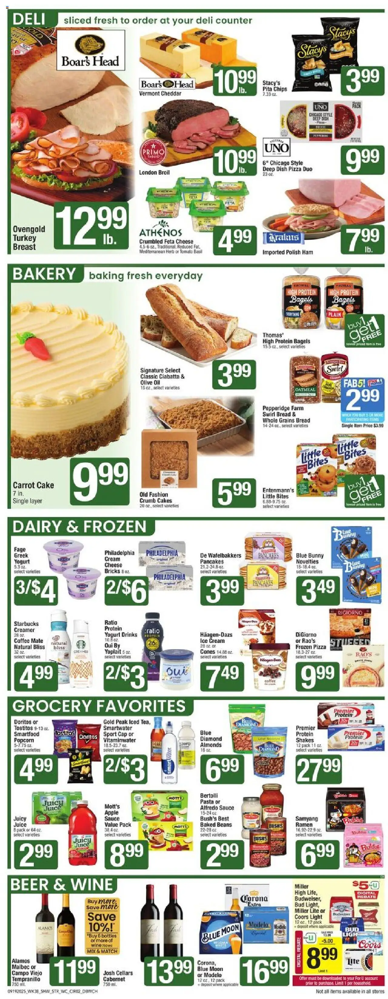 Star Market Weekly Ad - MA - valid from 19.09.2025 | Page: 2 | Products: Wc, Pizza, Beer, Carrot