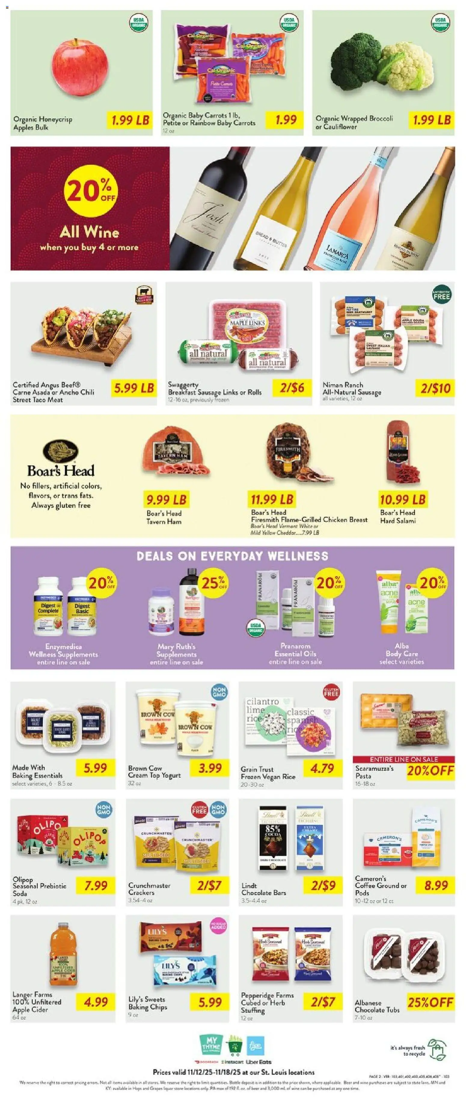 Fresh Thyme Weekly Ad - MO - valid from 12.11.2025 | Page: 5 | Products: Butter, Bread, Coffee, Cauliflower