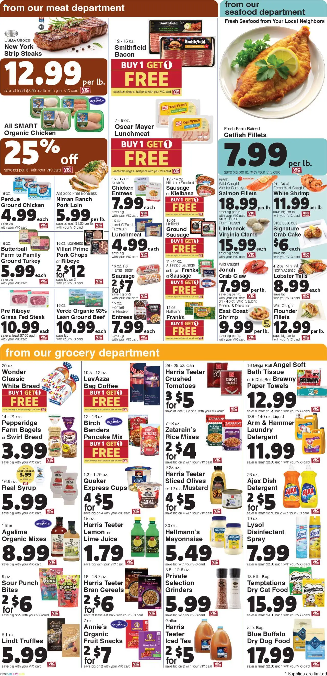 Harris Teeter Weekly Ad - SC - valid from 30.07.2025 | Page: 3 | Products: Bath, Cat Food, Pork, Tomatoes