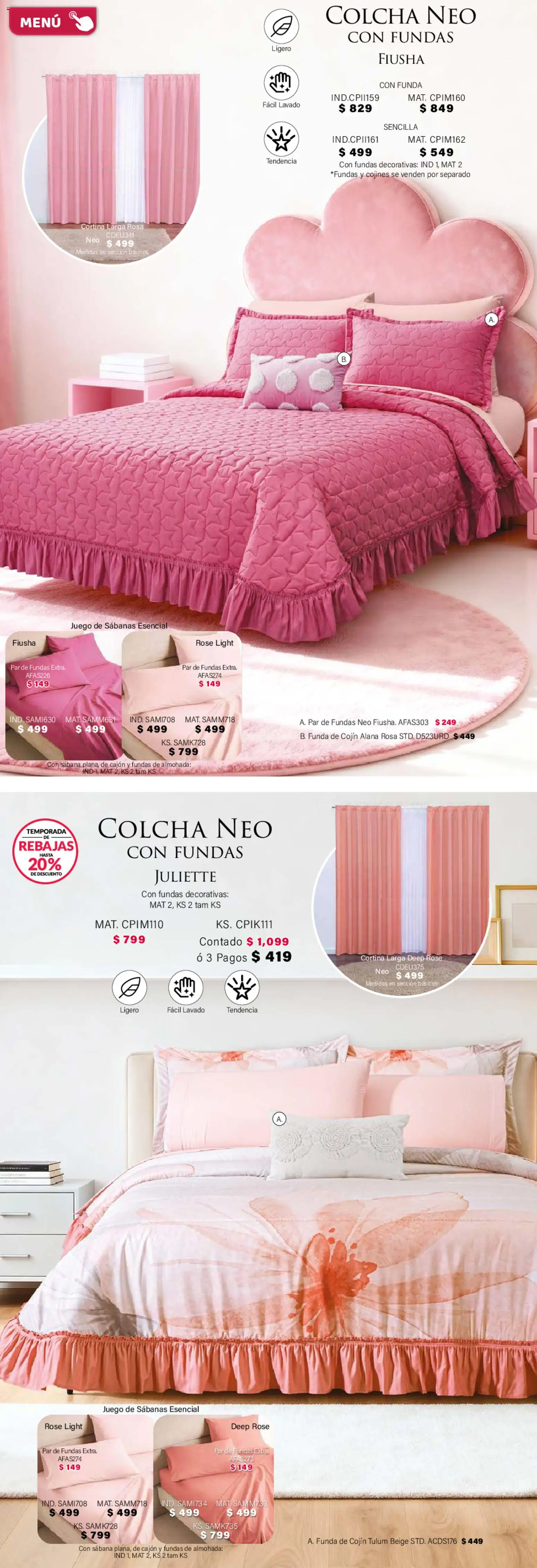 Nuevas ofertas de Colchas Concord válidas en toda la República Mexicana desde el 01.02.2026. ¡Encuentra las mejores ofertas en Colchas Concord catálogo! | Página: 75 | Productos: Juego, Funda, Almohada, Sabanas