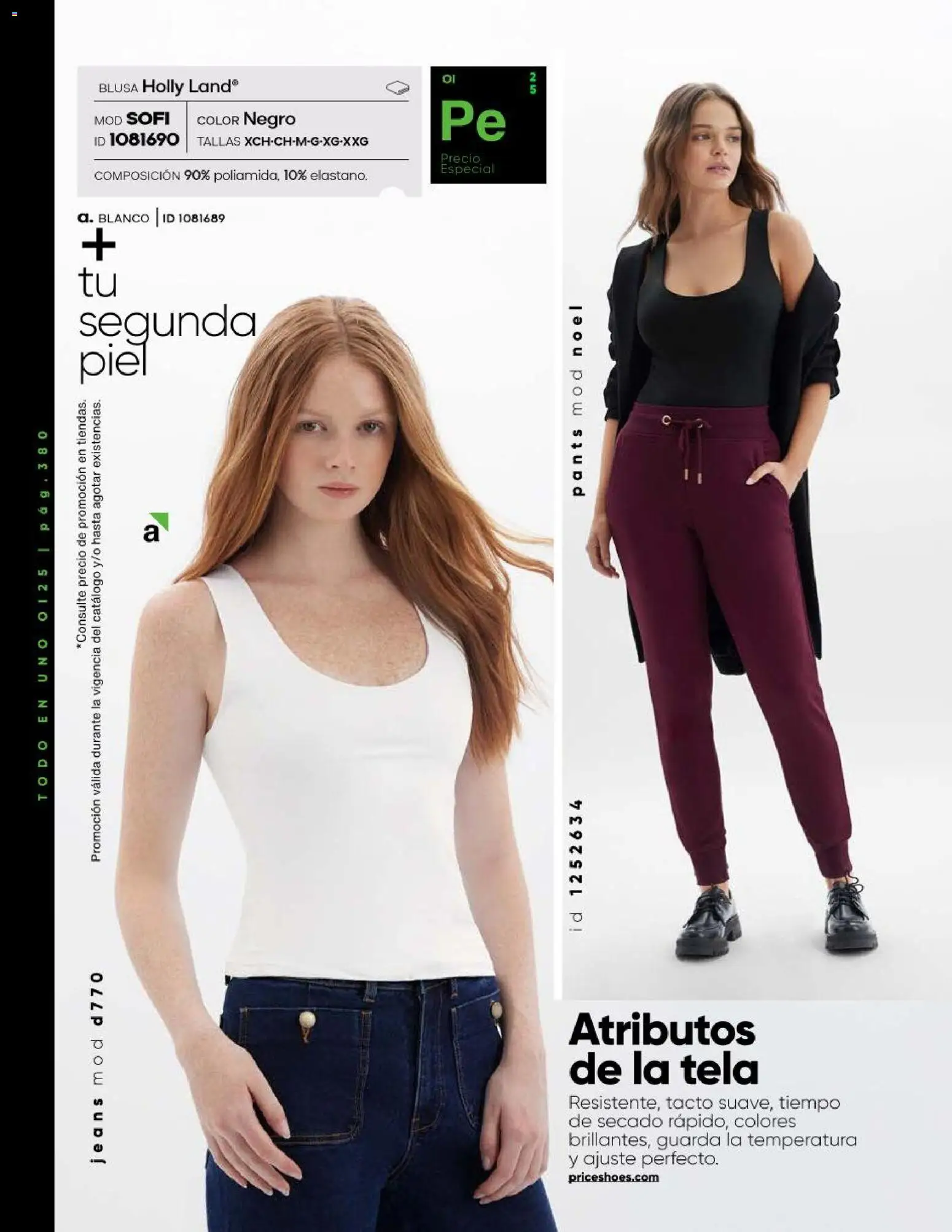 Nuevas ofertas de Price Shoes válidas en toda la República Mexicana desde el 27.10.2025. ¡Encuentra las mejores ofertas en Price Shoes catálogo Todo en uno! | Página: 380 | Productos: Blusa, Pants