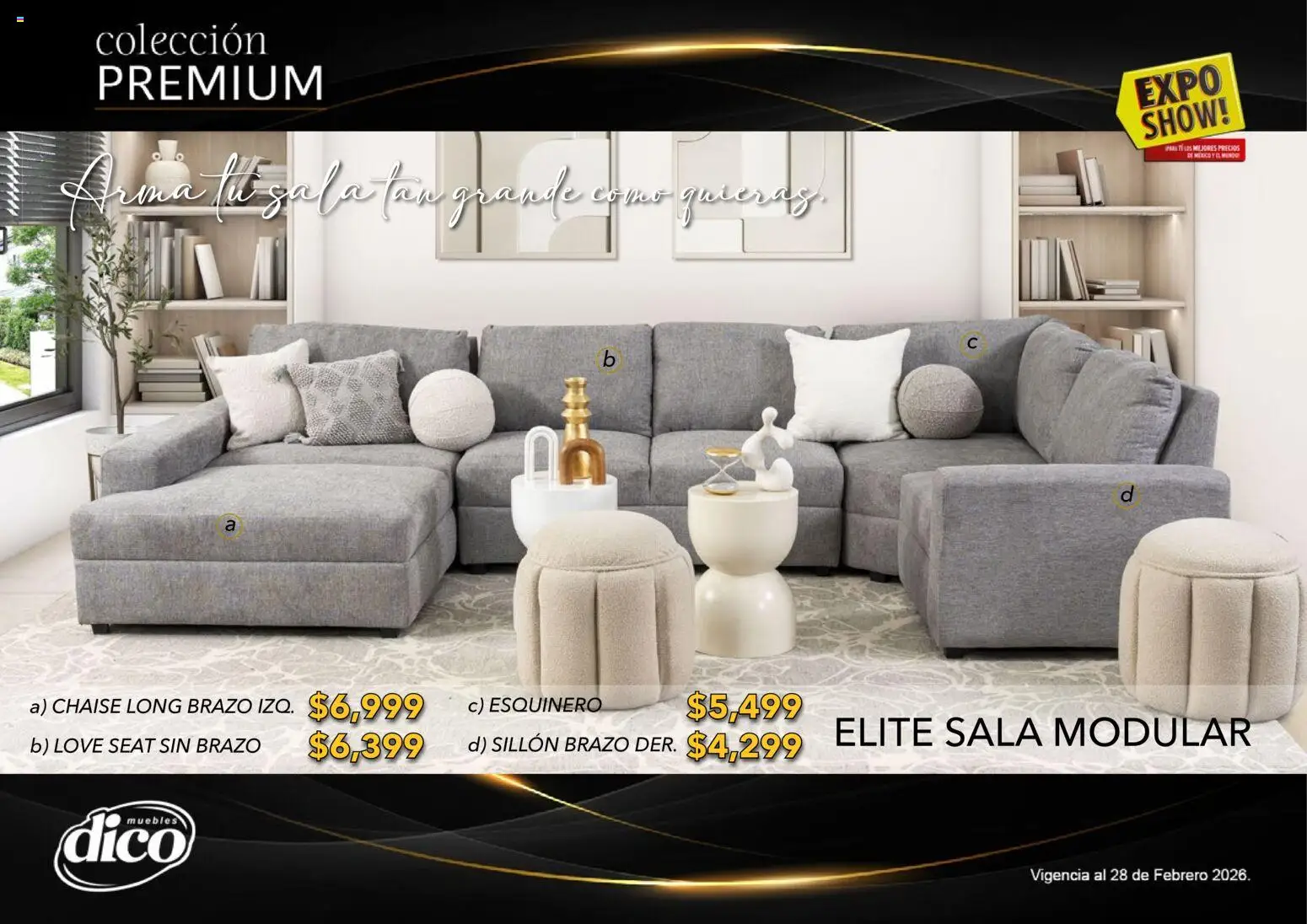 Nuevas ofertas de Muebles Dico válidas en toda la República Mexicana desde el 10.02.2026. ¡Encuentra las mejores ofertas en Muebles Dico catálogo Colección Premium! | Página: 33