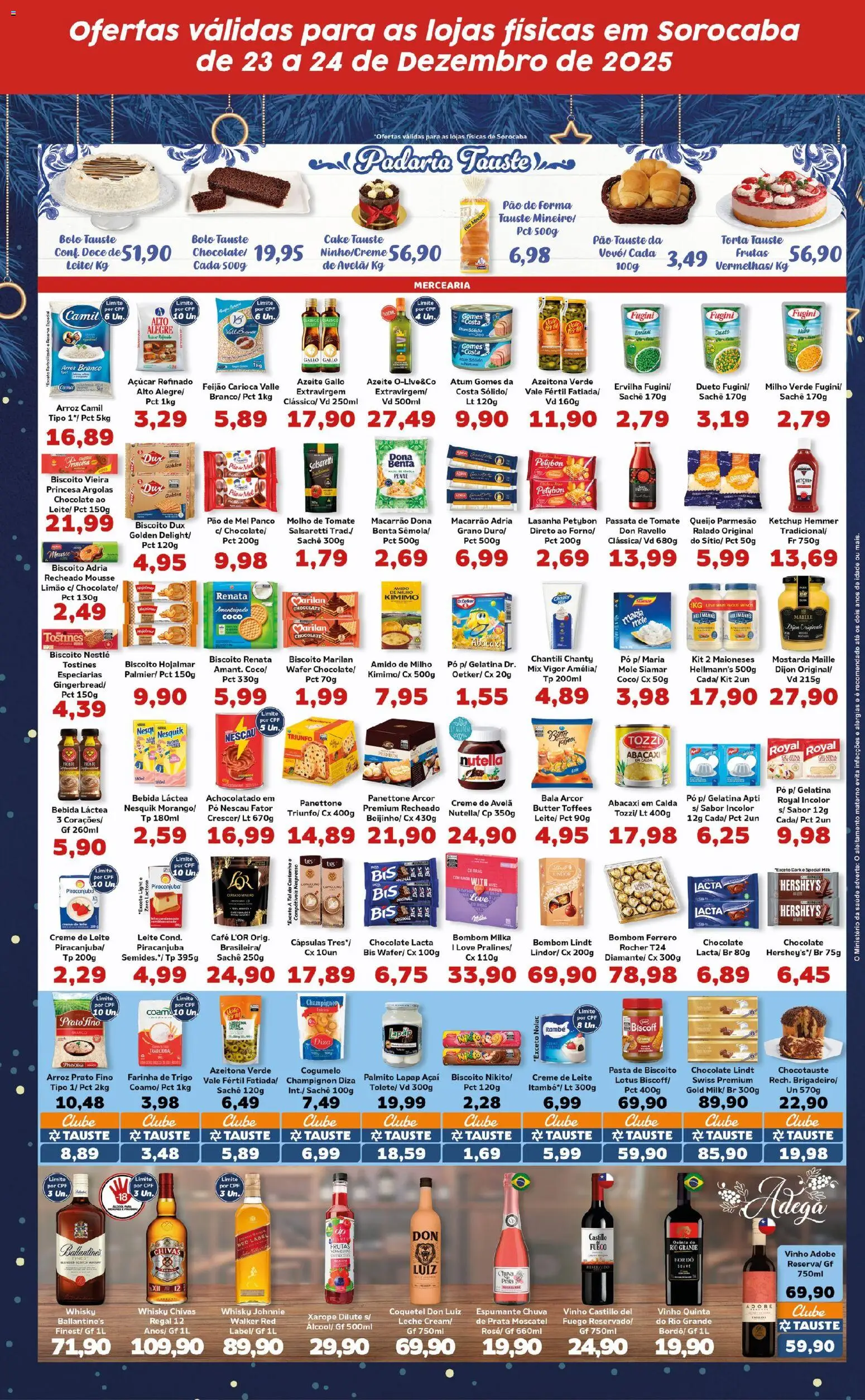 Tauste Folheto - válido de 23.12.2025 | Página: 3 | Produtos: Feijão, Nescau, Champignon, Avelã