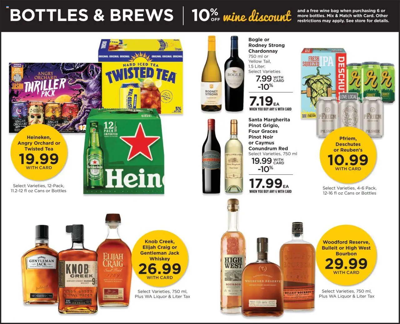 QFC Weekly Ad - valid from 10.09.2025 | Page: 11 | Products: Wine, Tea, Whiskey, Bag