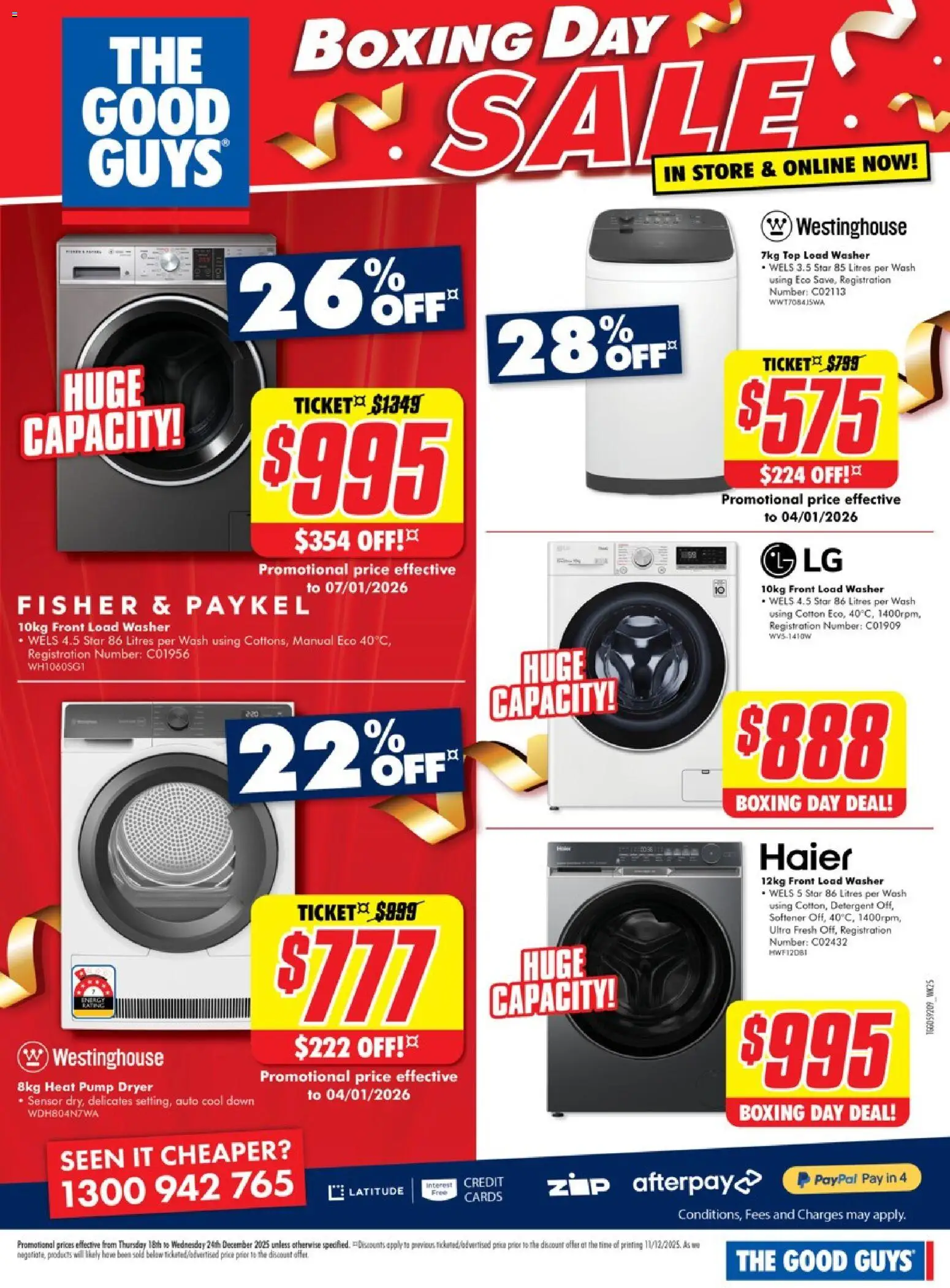 The Good Guys catalogue - valid from 17.12.2025 | Page: 6 | Products: Detergent, Dryer, Washer