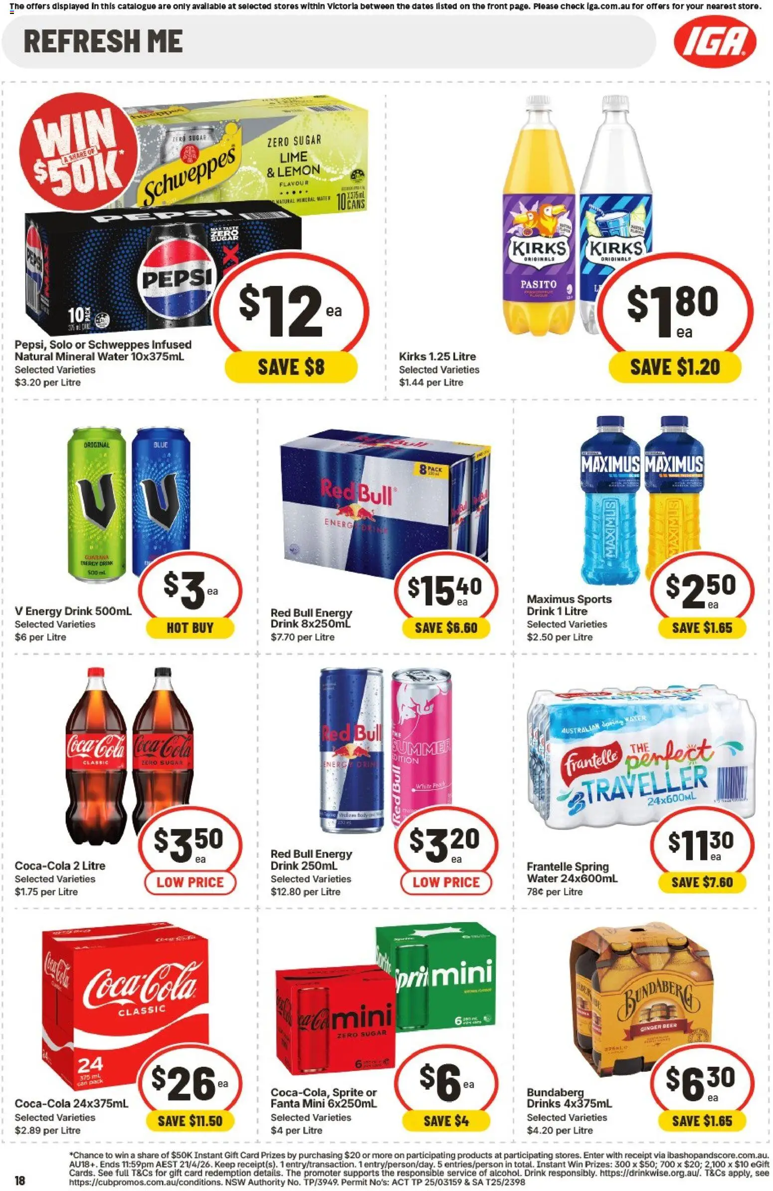 IGA catalogue - valid from 15.04.2026 | Page: 19 | Products: Ginger, Beer, Pepsi, Lime