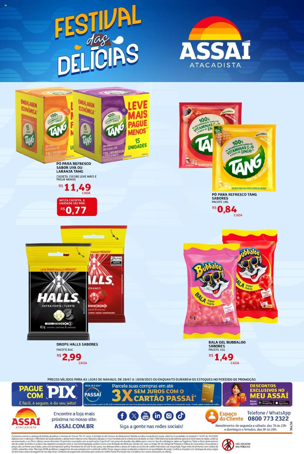 Assaí Atacadista Folheto - válido de 28.07.2025 | Página: 2 | Produtos: Refresco, Guaraná, Base, Açúcar