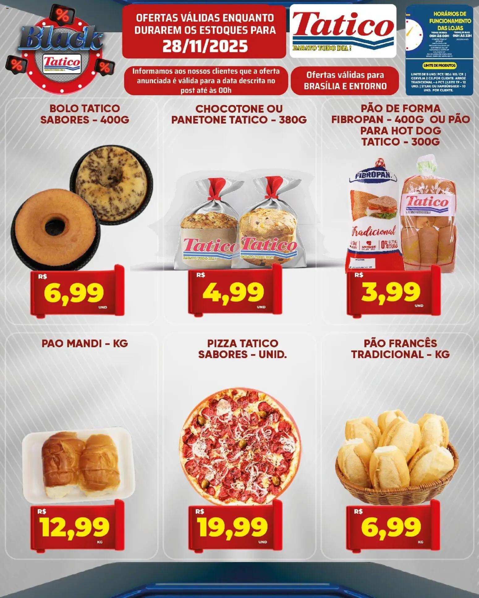 Tatico Folheto - válido de 28.11.2025 | Página: 12 | Produtos: Pizza, Cerveja, Bolo, Chocotone