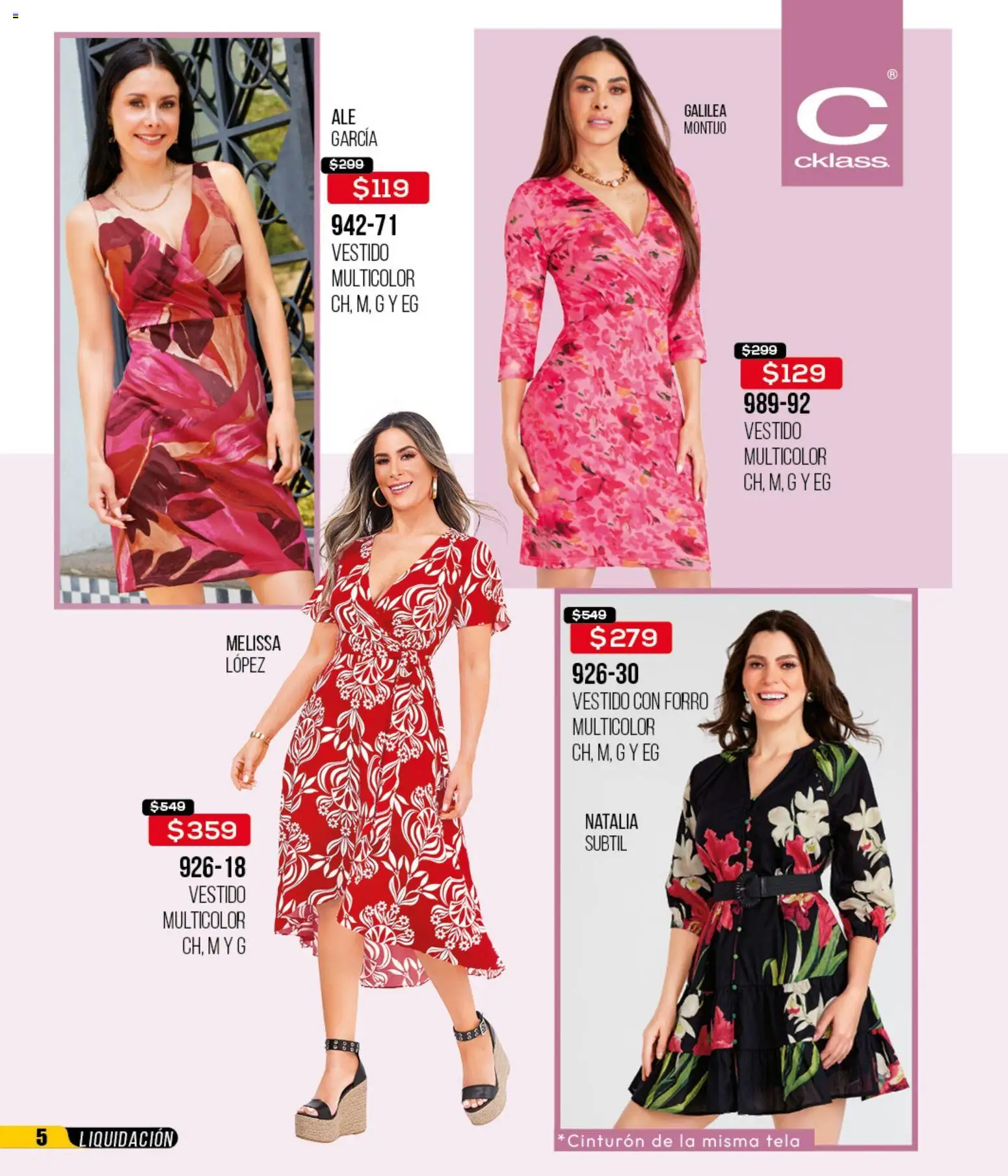 Nuevas ofertas de Cklass válidas en toda la República Mexicana desde el 18.03.2026. ¡Encuentra las mejores ofertas en Cklass catálogo Liquidación total calzado! | Página: 251 | Productos: Cinturón, Vestido