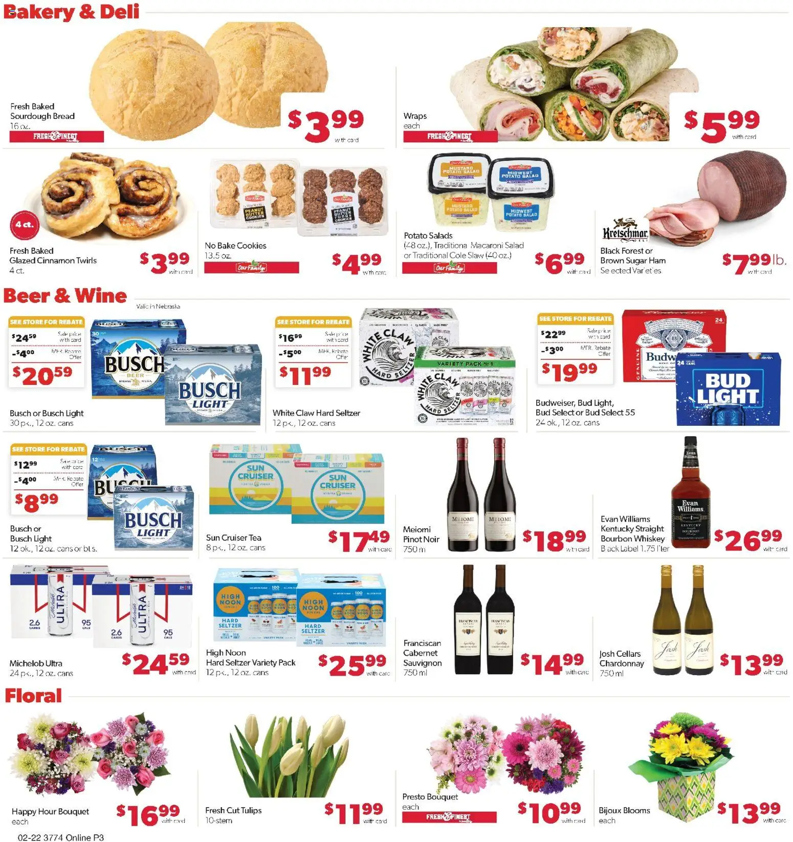 Family Fare Weekly Ad - NE - valid from 22.02.2026 | Page: 8 | Products: Wine, Tea, Bourbon, Whiskey