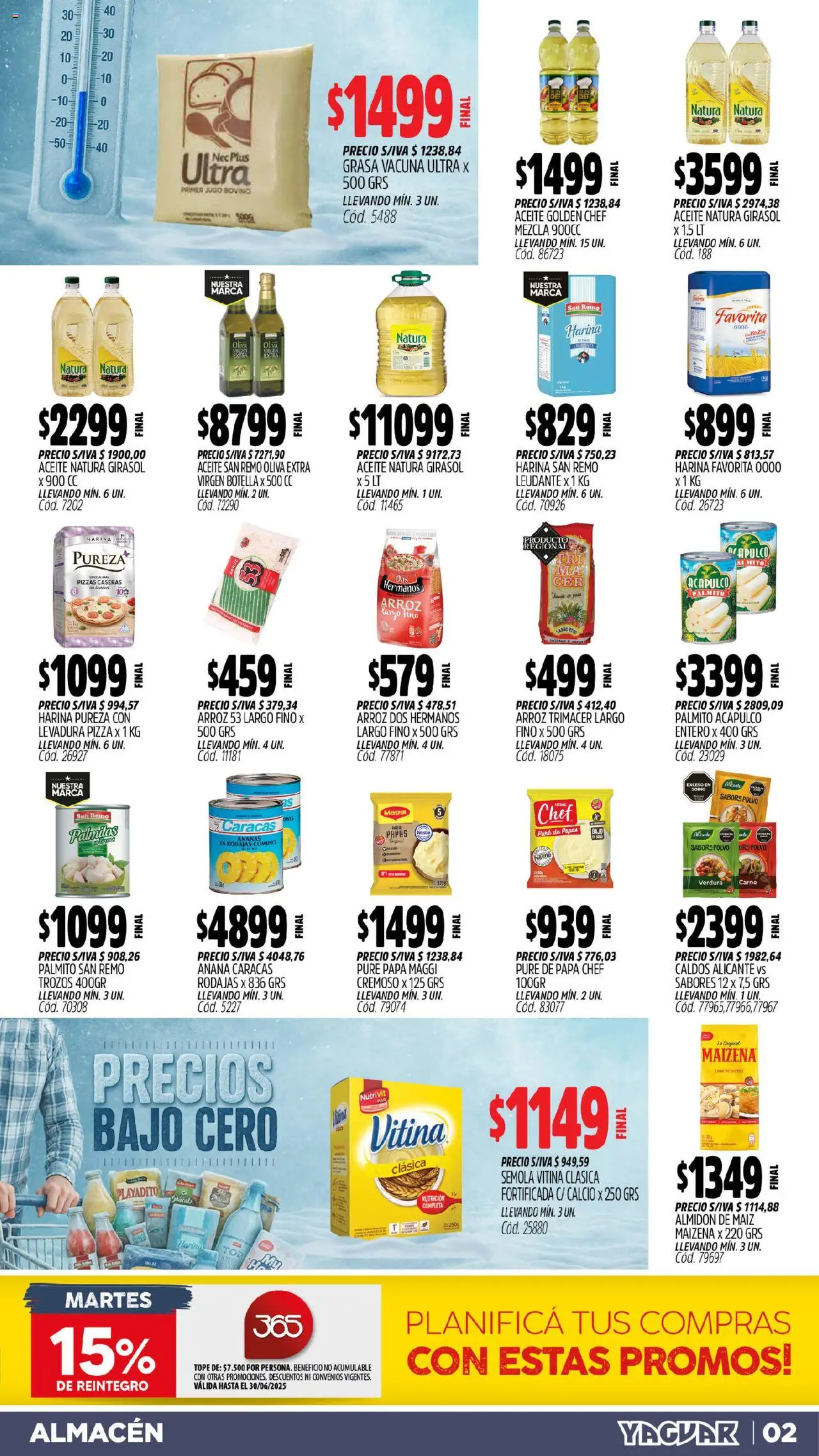 Yaguar - Santa Fe │ válido desde el 16.06.2025 | Página: 2 | Productos: Maiz, Ananá, Palmitos, Pizza