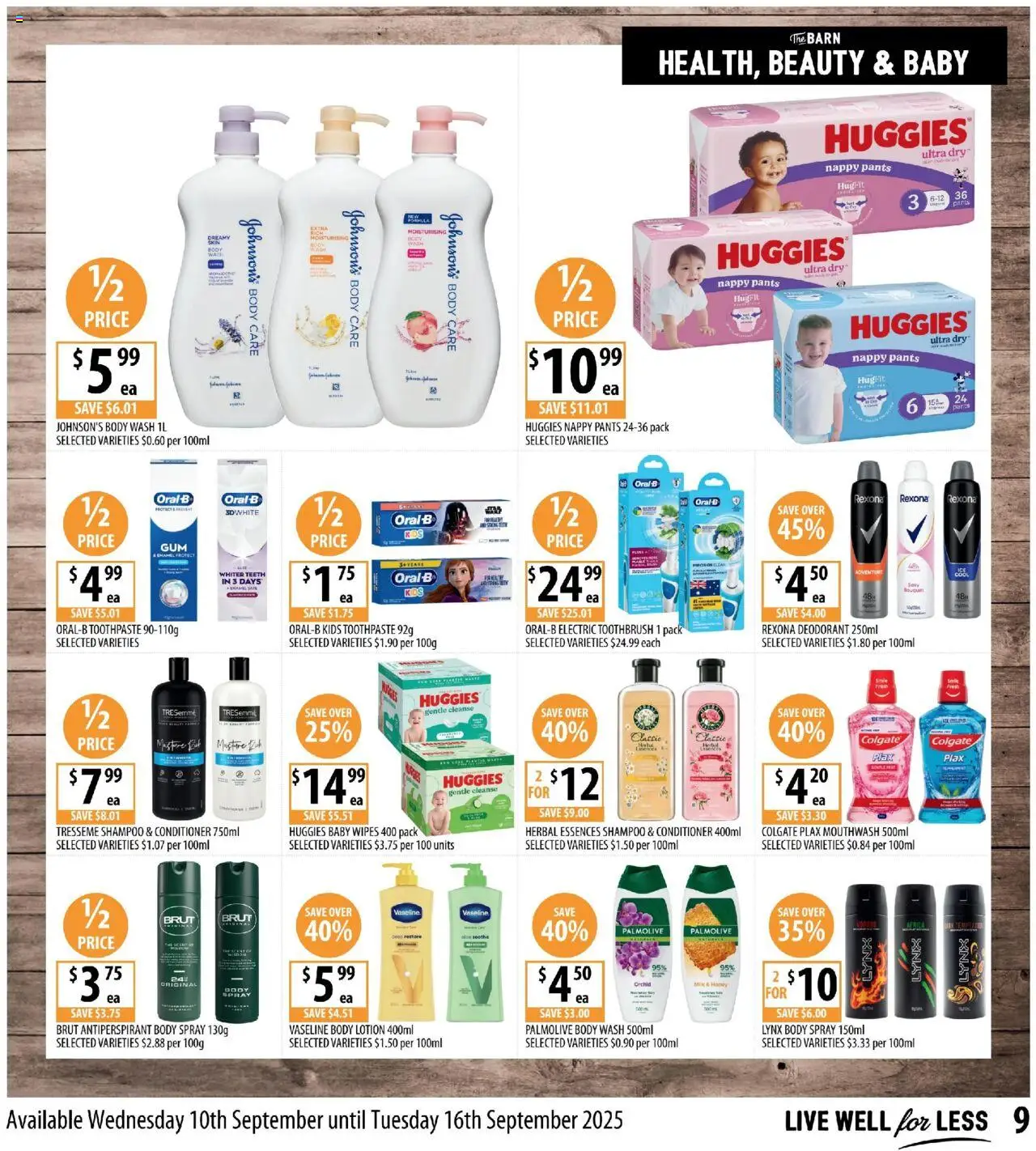 Supabarn catalogue - valid from 10.09.2025 | Page: 9 | Products: Conditioner, Lotion, Body lotion, Electric toothbrush