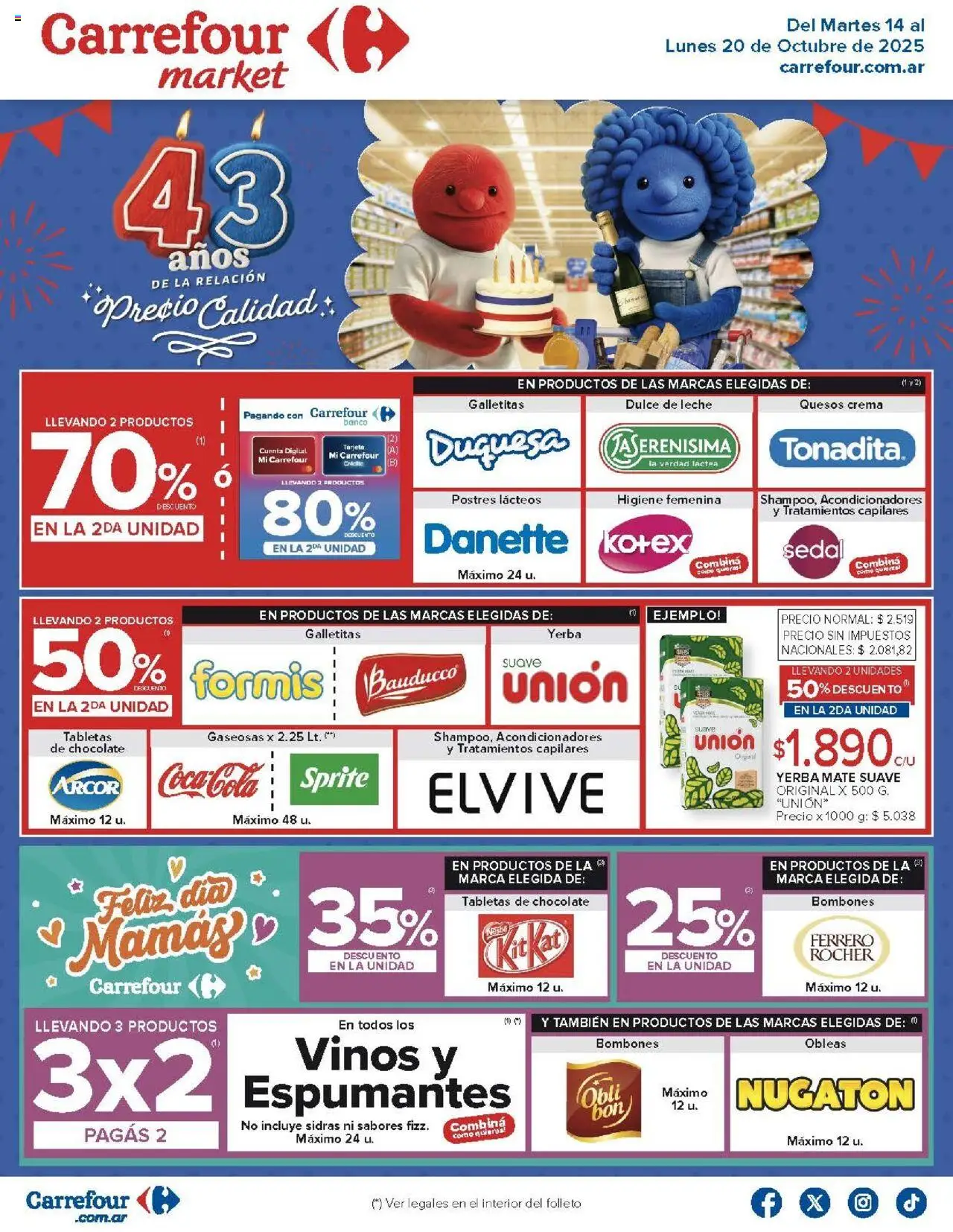 Carrefour ofertas │ válido desde el 14.10.2025 | Página: 35 | Productos: Banco, Bombones, Chocolate, Crema