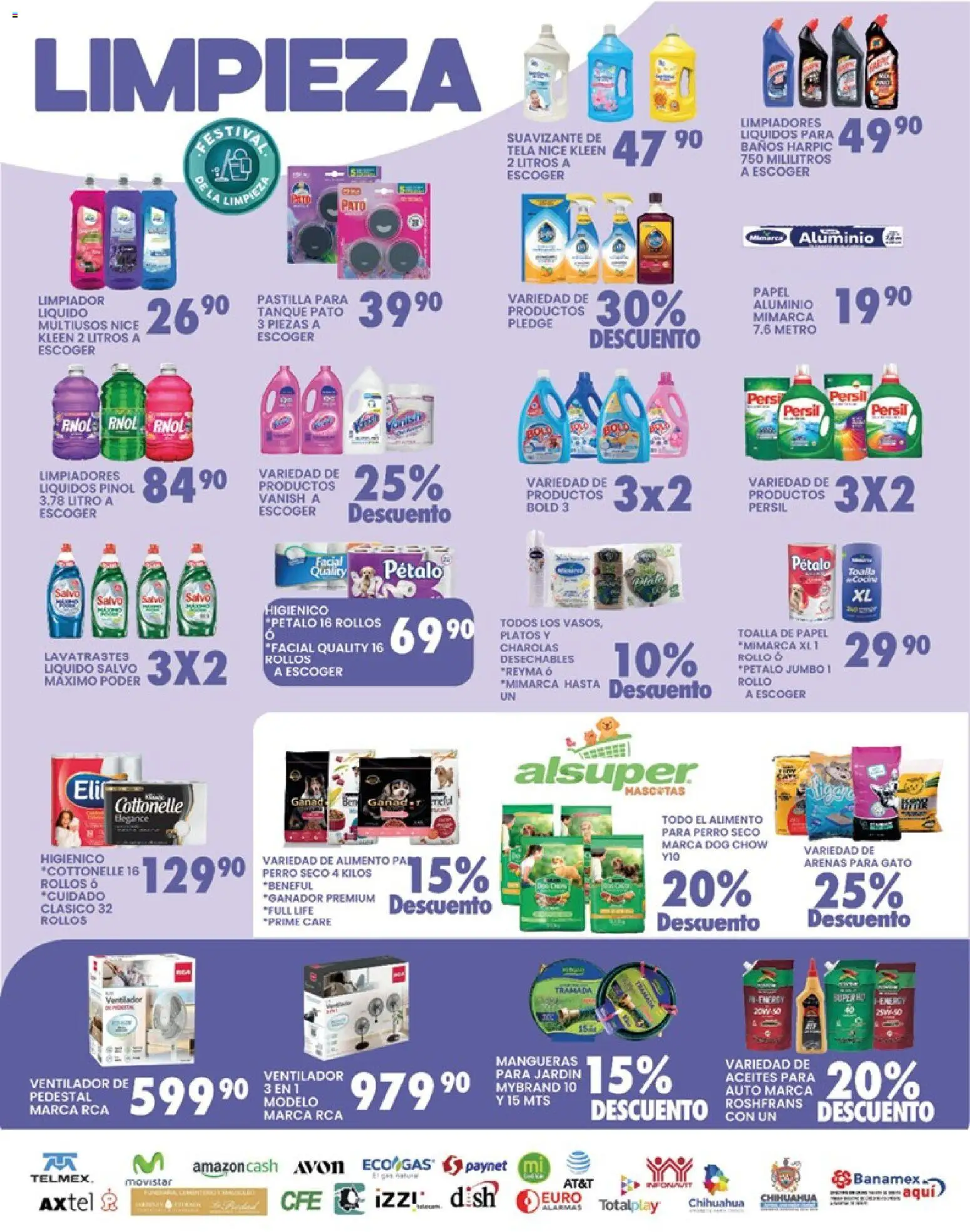 Nuevas ofertas de Alsuper válidas en toda la República Mexicana desde el 24.03.2026. ¡Encuentra las mejores ofertas en Alsuper folleto Chihuahua-Ciudad! | Página: 5 | Productos: Ventilador, Suavizante, Limpiador, Toalla
