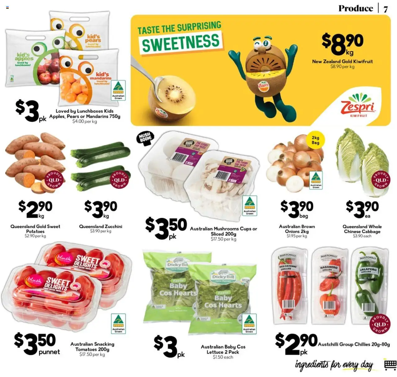 Drakes catalogue - valid from 10.09.2025 | Page: 7 | Products: Lettuce, Tomatoes, Kiwifruit, Zucchini