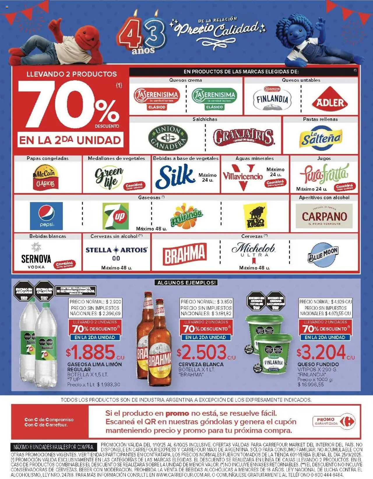 Carrefour - Ofertas - Catamarca │ válido desde el 01.10.2025 | Página: 40 | Productos: Vodka, Botella, Cerveza, Crema