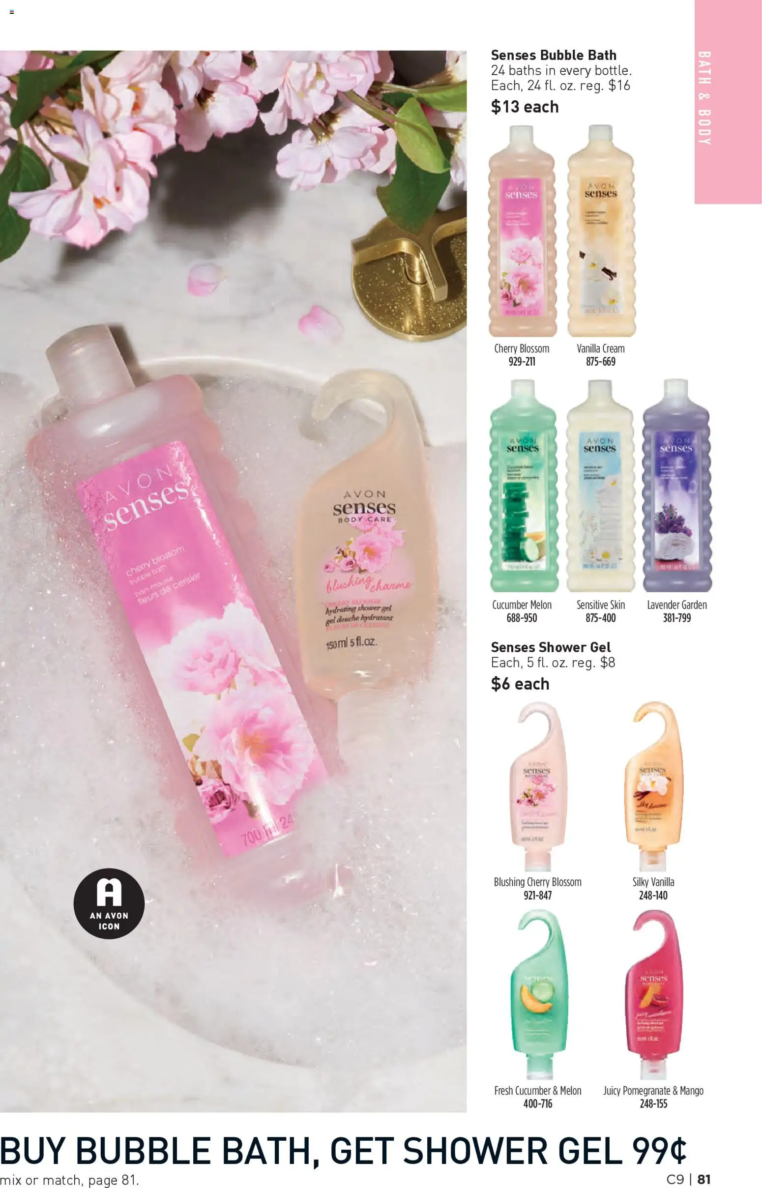Avon Brochure - valid from 22.04.2026 | Page: 81 | Products: Bath, Shower, Mango, Melon
