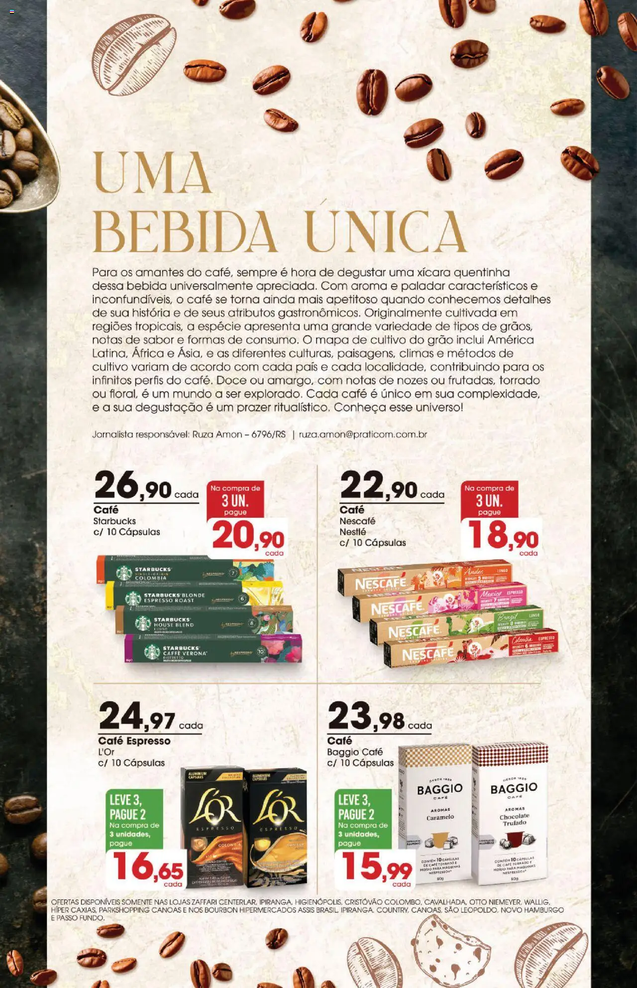 Zaffari Folheto - válido de 25.07.2025 | Página: 2 | Produtos: Café, Chocolate, Bourbon, Bebida
