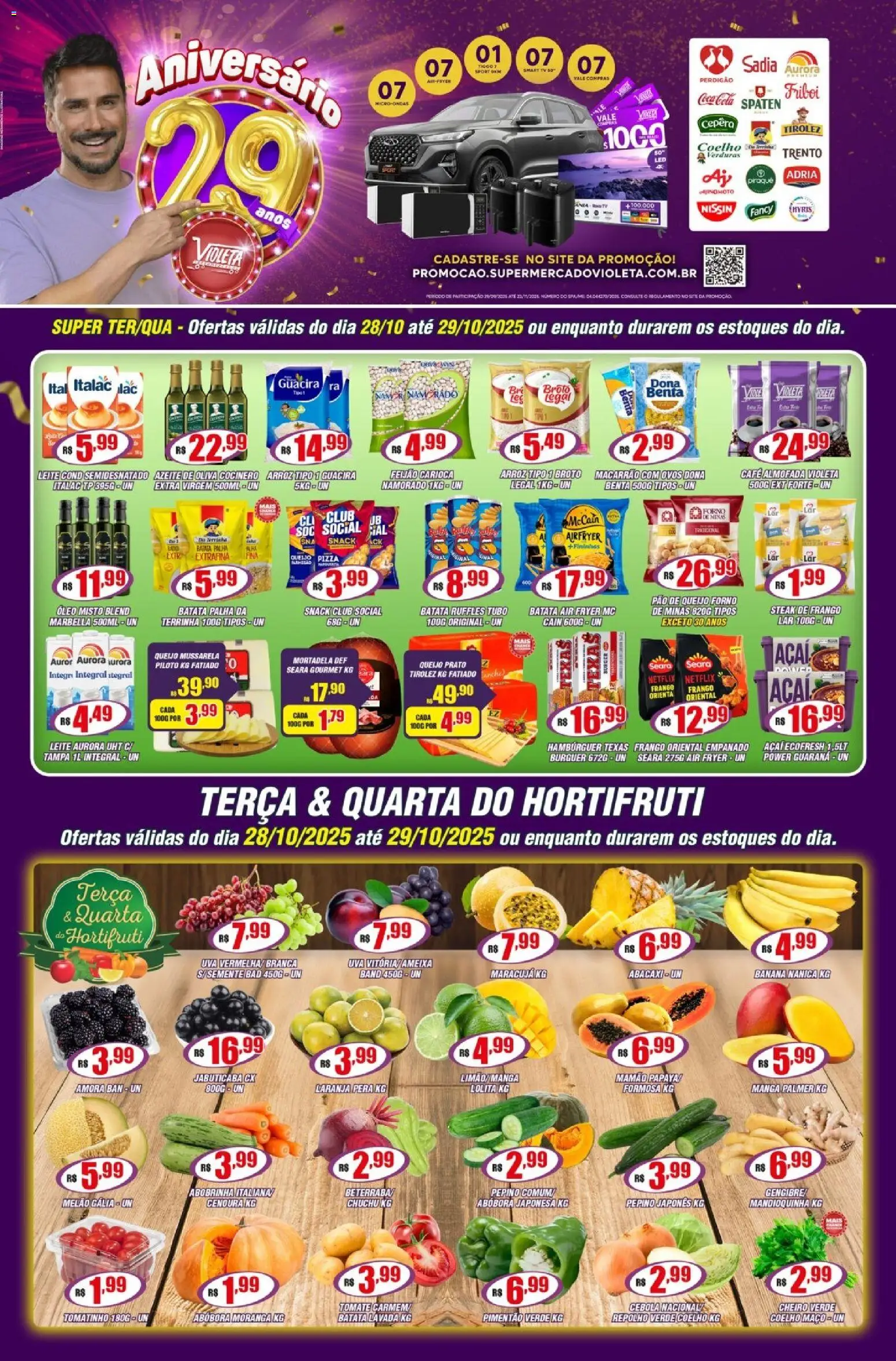 Violeta Supermercados Folheto - válido de 28.10.2025 | Página: 1 | Produtos: Moranga, Air fryer, Cola, Cenoura