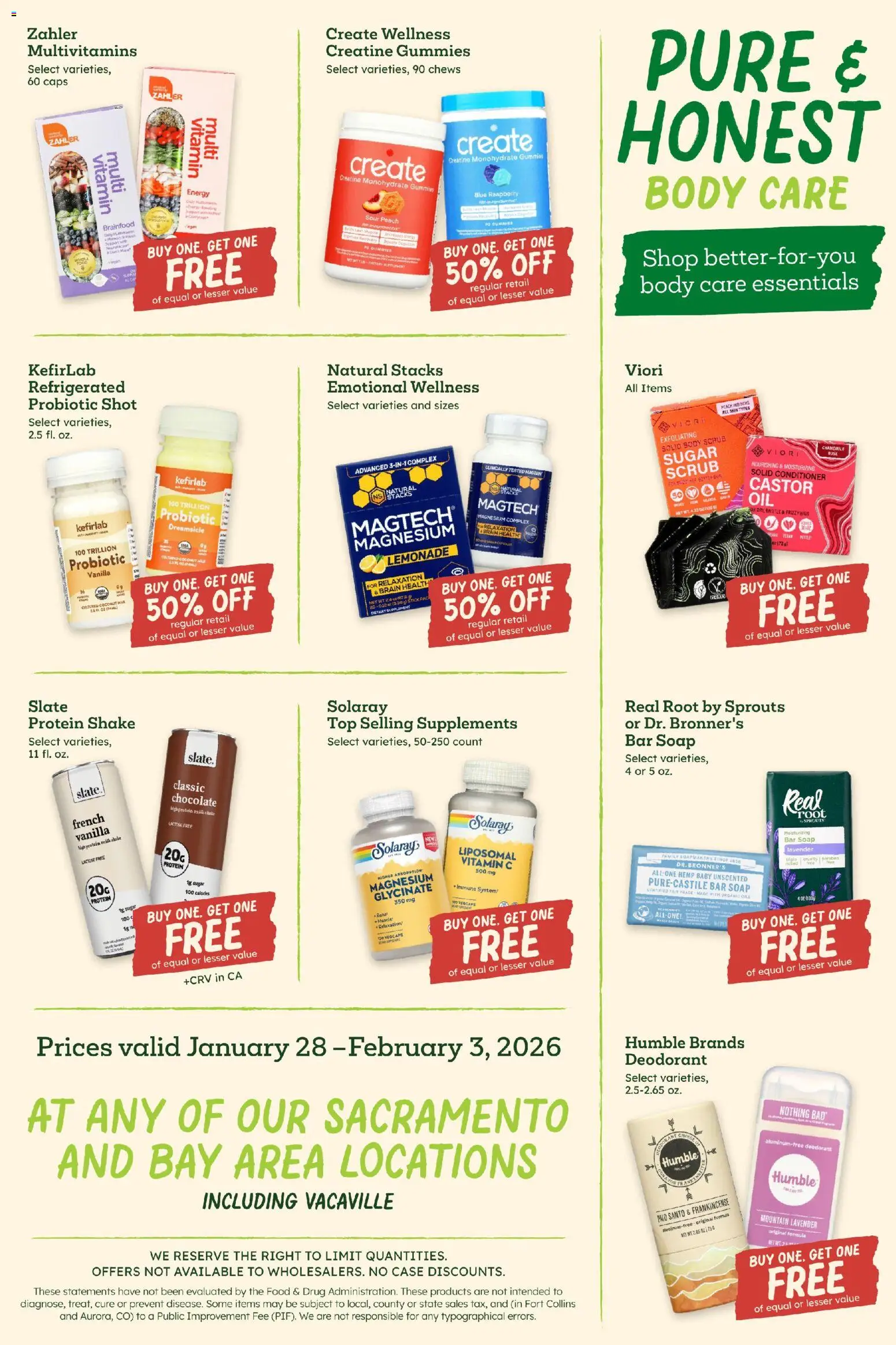 Sprouts Weekly Ad - valid from 28.01.2026 | Page: 12 | Products: Magnesium, Milk, Chocolate, Deodorant